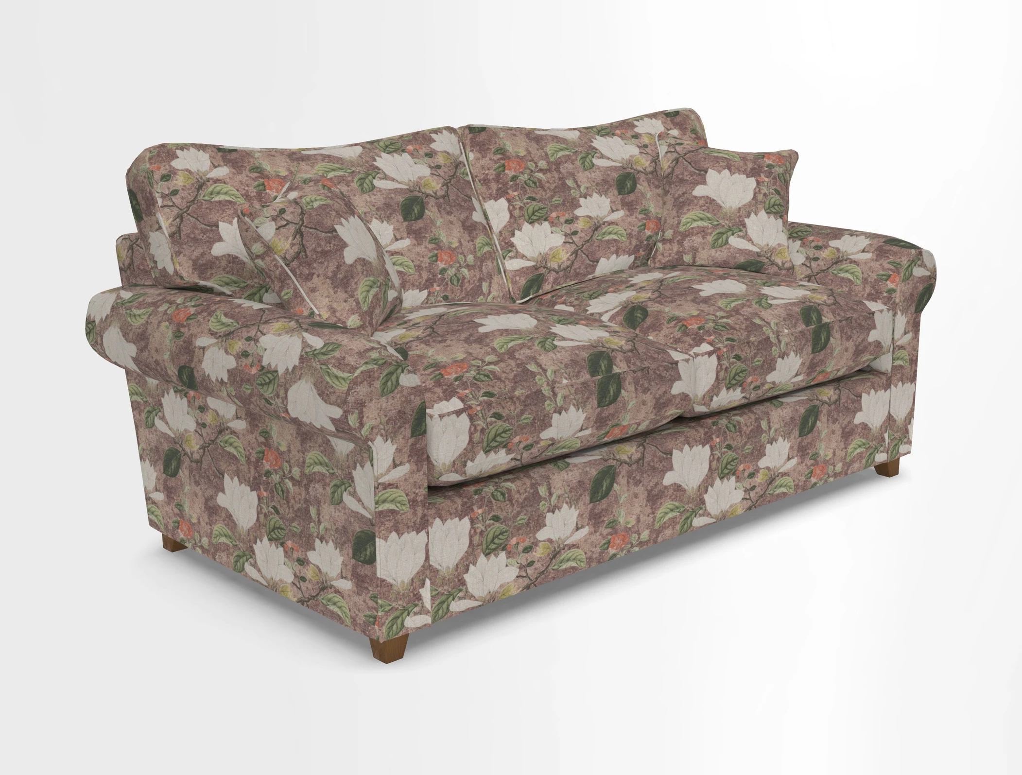 Waverley 3 Seater Sofa Bed in wo Tone Plain Biscuit