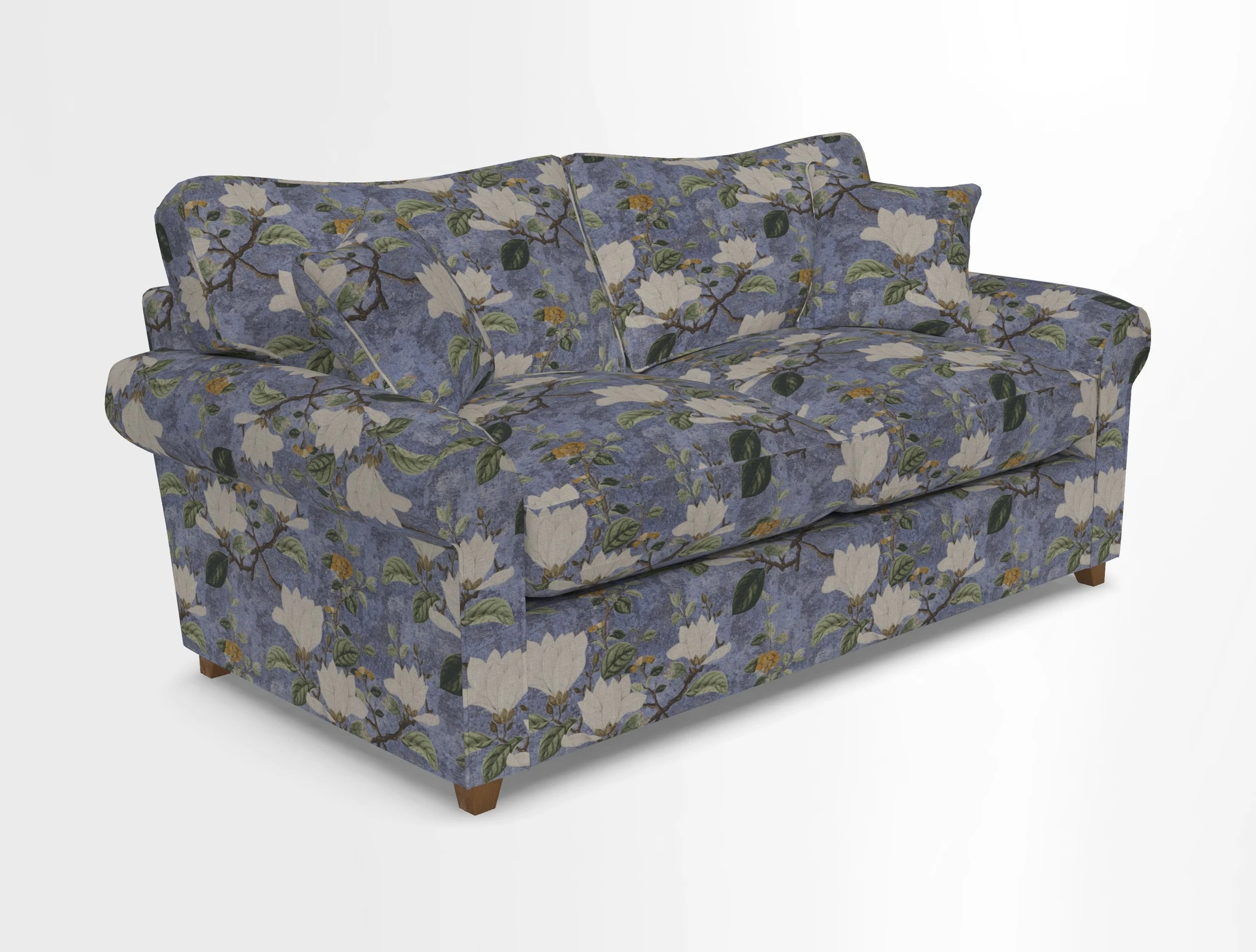 Waverley 3 Seater Sofa Bed in wo Tone Plain Biscuit
