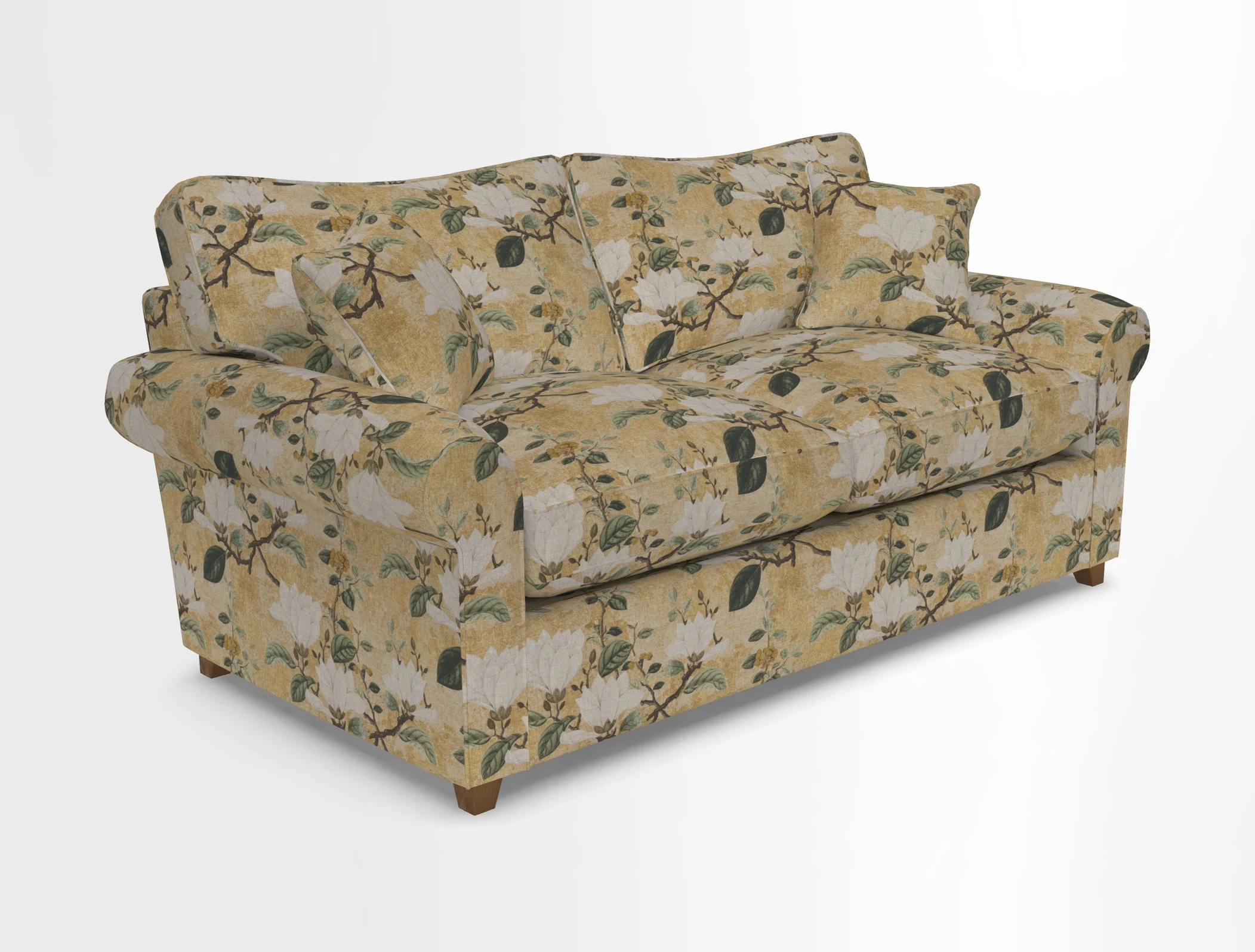 Waverley 3 Seater Sofa Bed in wo Tone Plain Biscuit