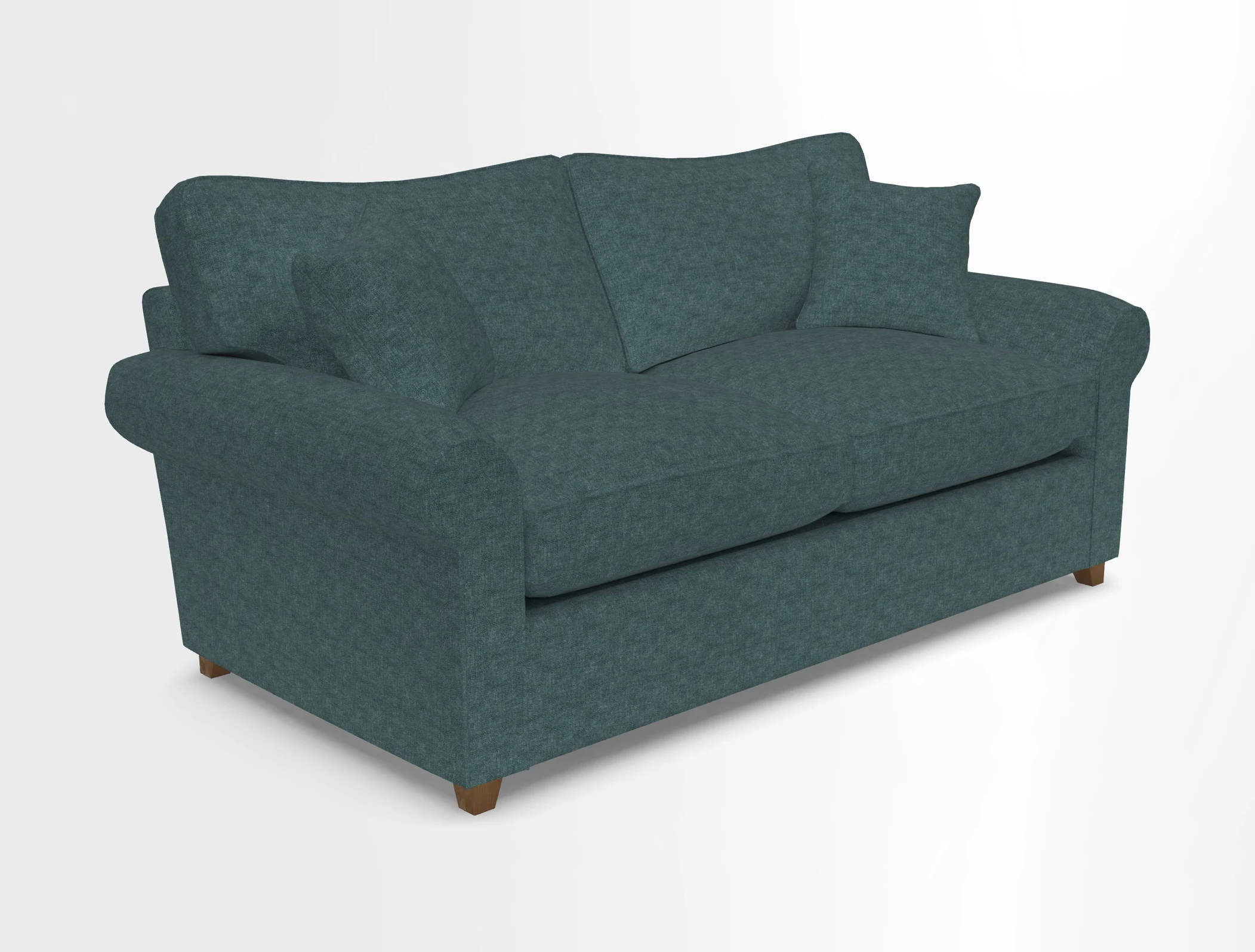 Waverley 3 Seater Sofa Bed in wo Tone Plain Biscuit