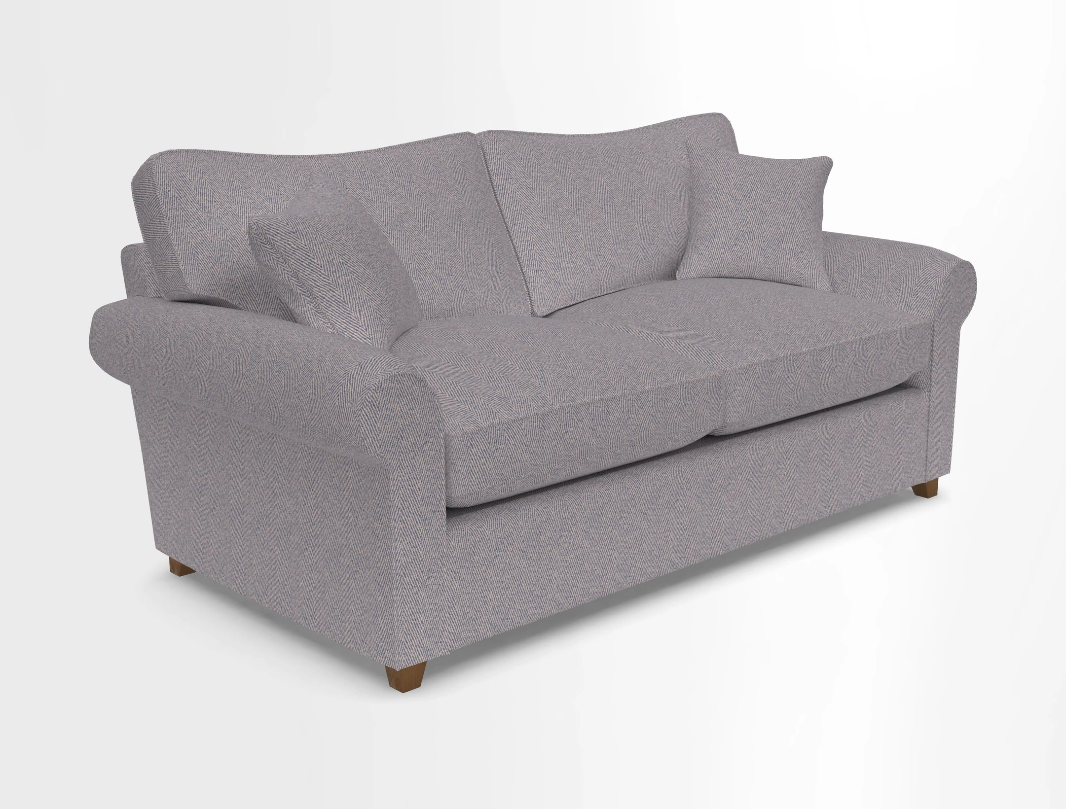 Waverley 3 Seater Sofa Bed in wo Tone Plain Biscuit