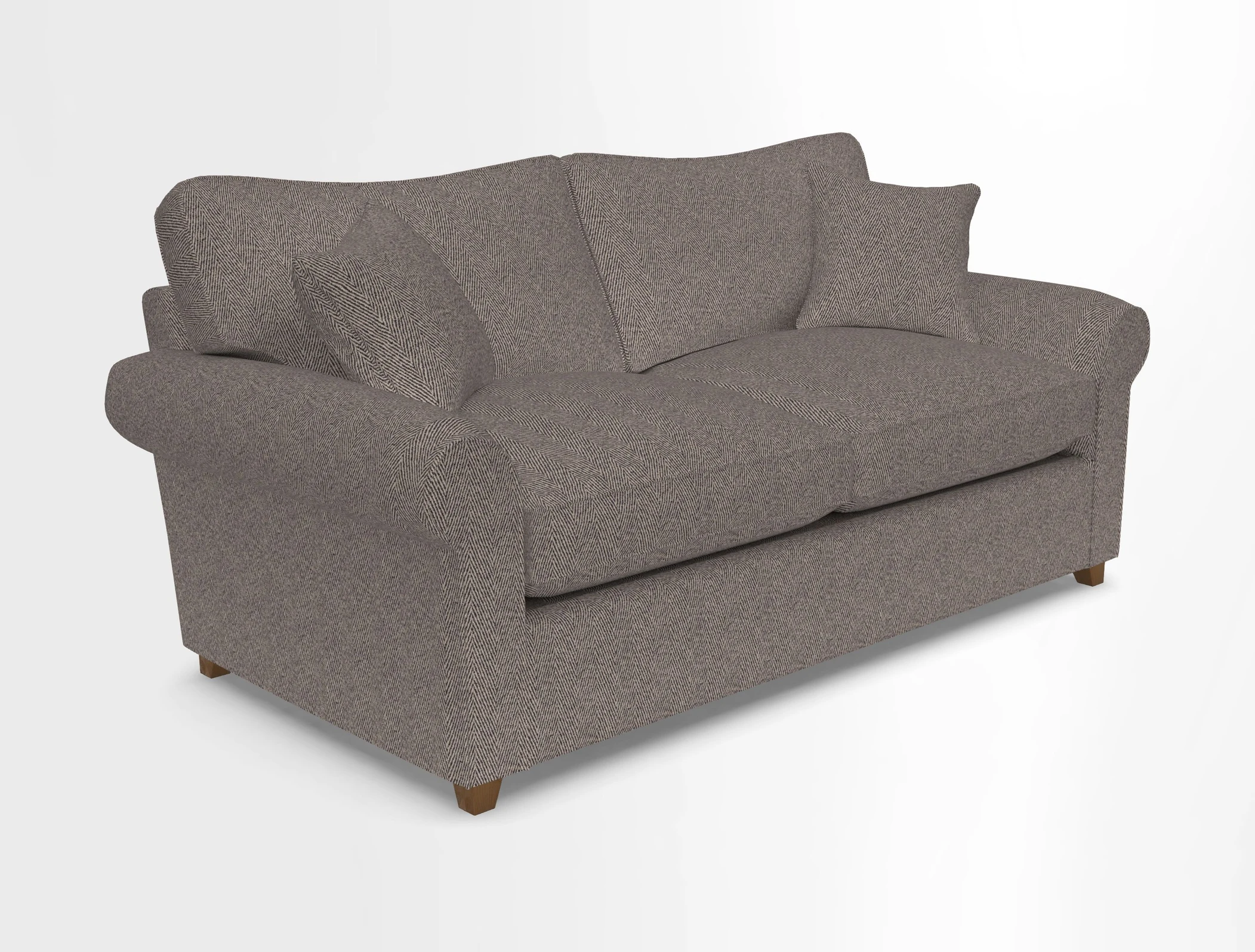 Waverley 3 Seater Sofa Bed in wo Tone Plain Biscuit
