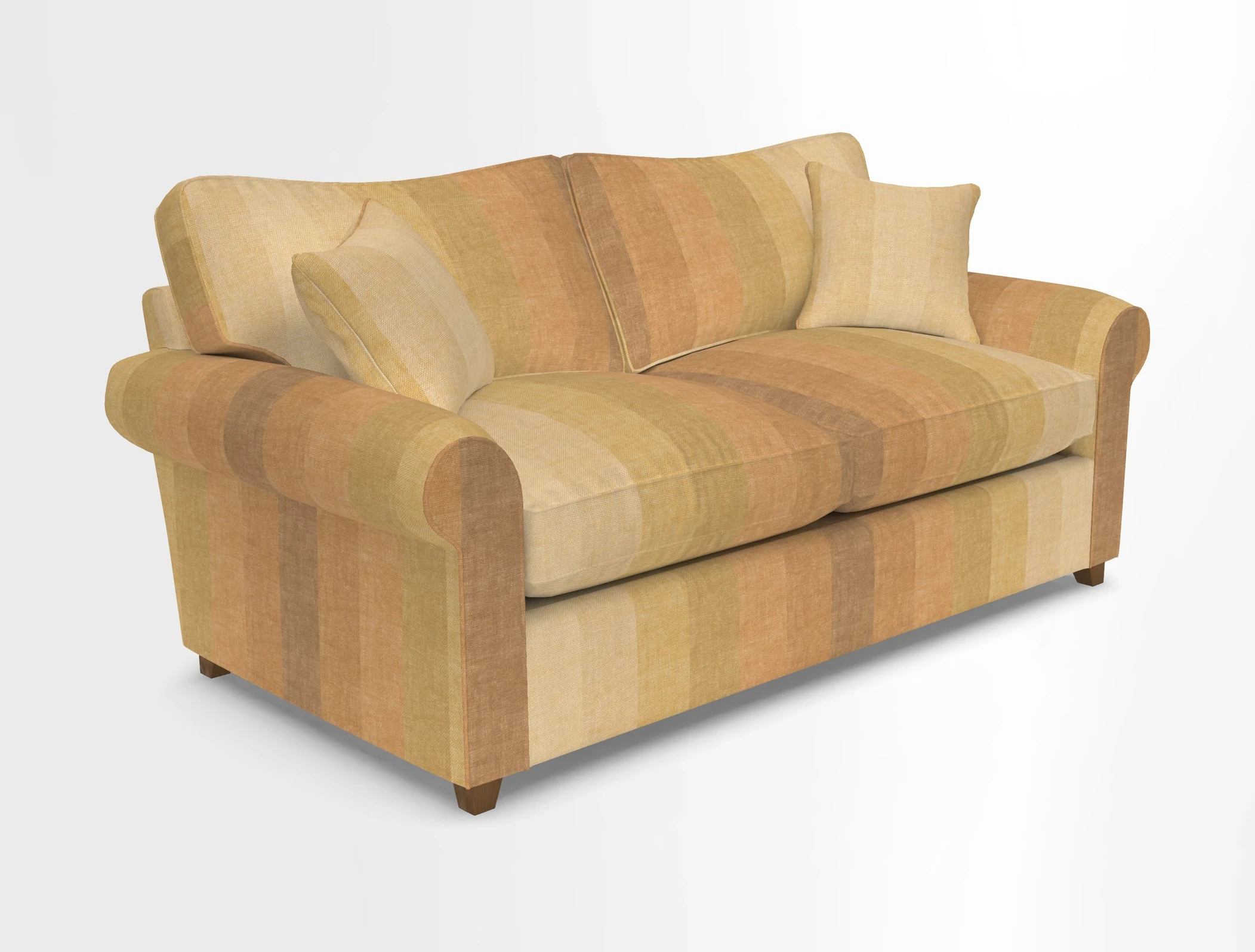Waverley 3 Seater Sofa Bed in wo Tone Plain Biscuit