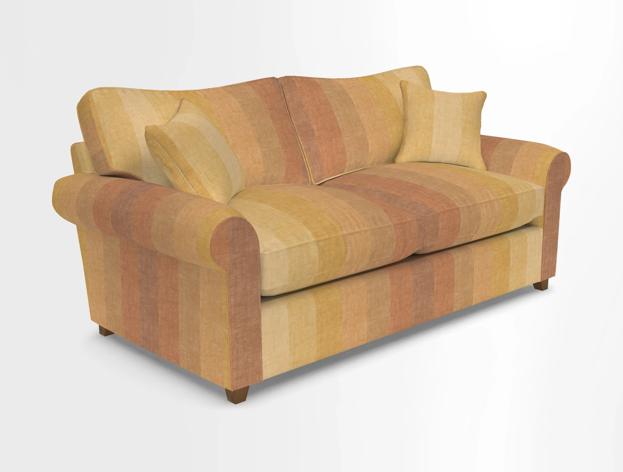 Waverley 3 Seater Sofa Bed in wo Tone Plain Biscuit