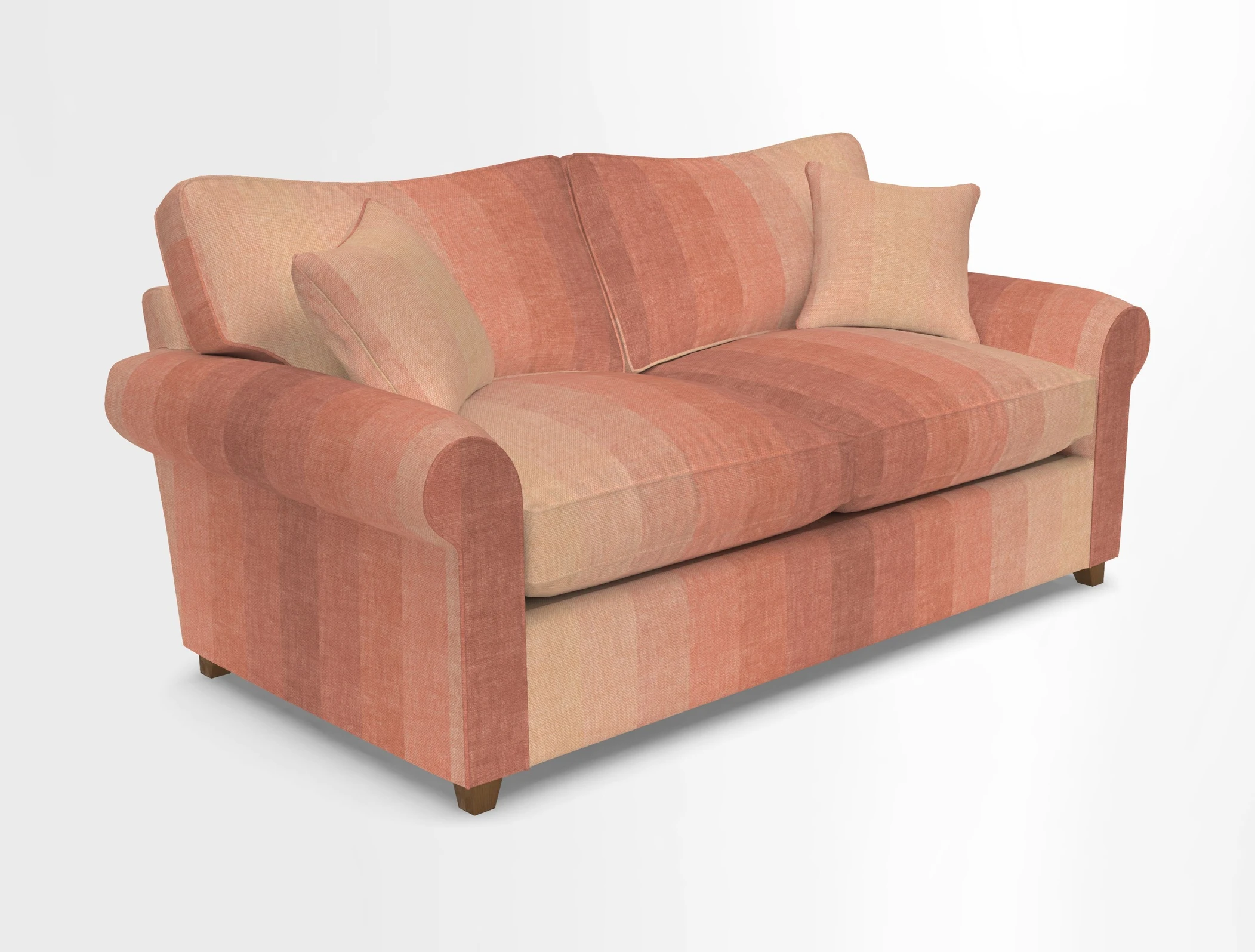 Waverley 3 Seater Sofa Bed in wo Tone Plain Biscuit