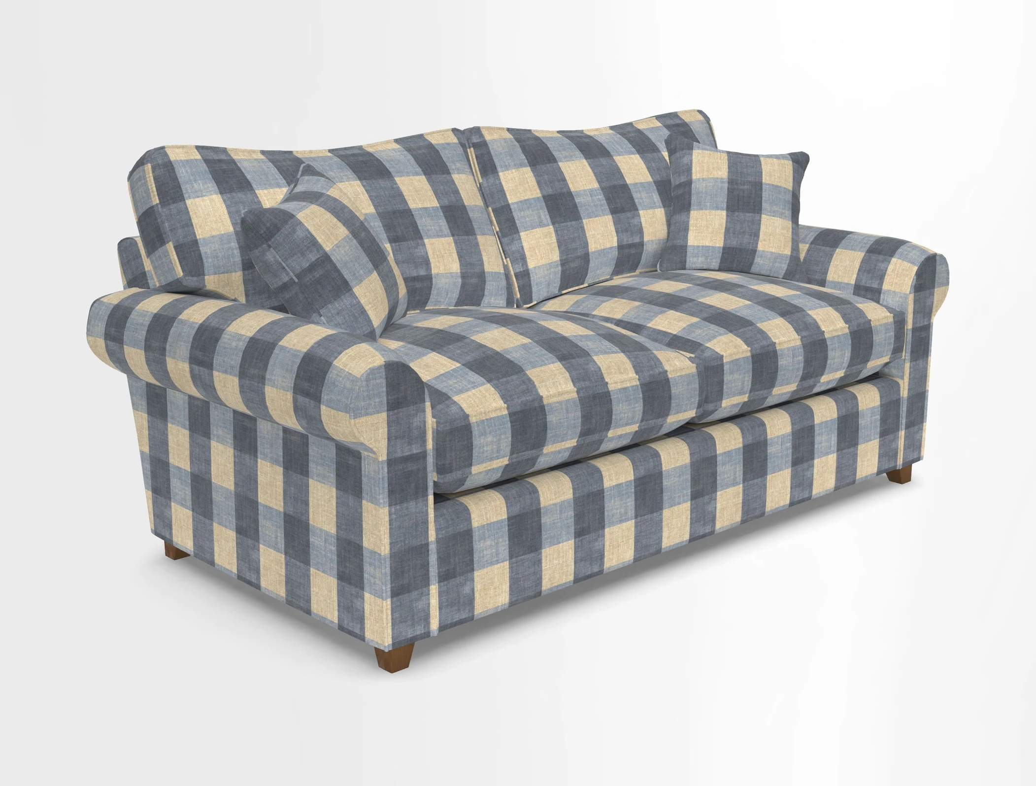 Waverley 3 Seater Sofa Bed in wo Tone Plain Biscuit