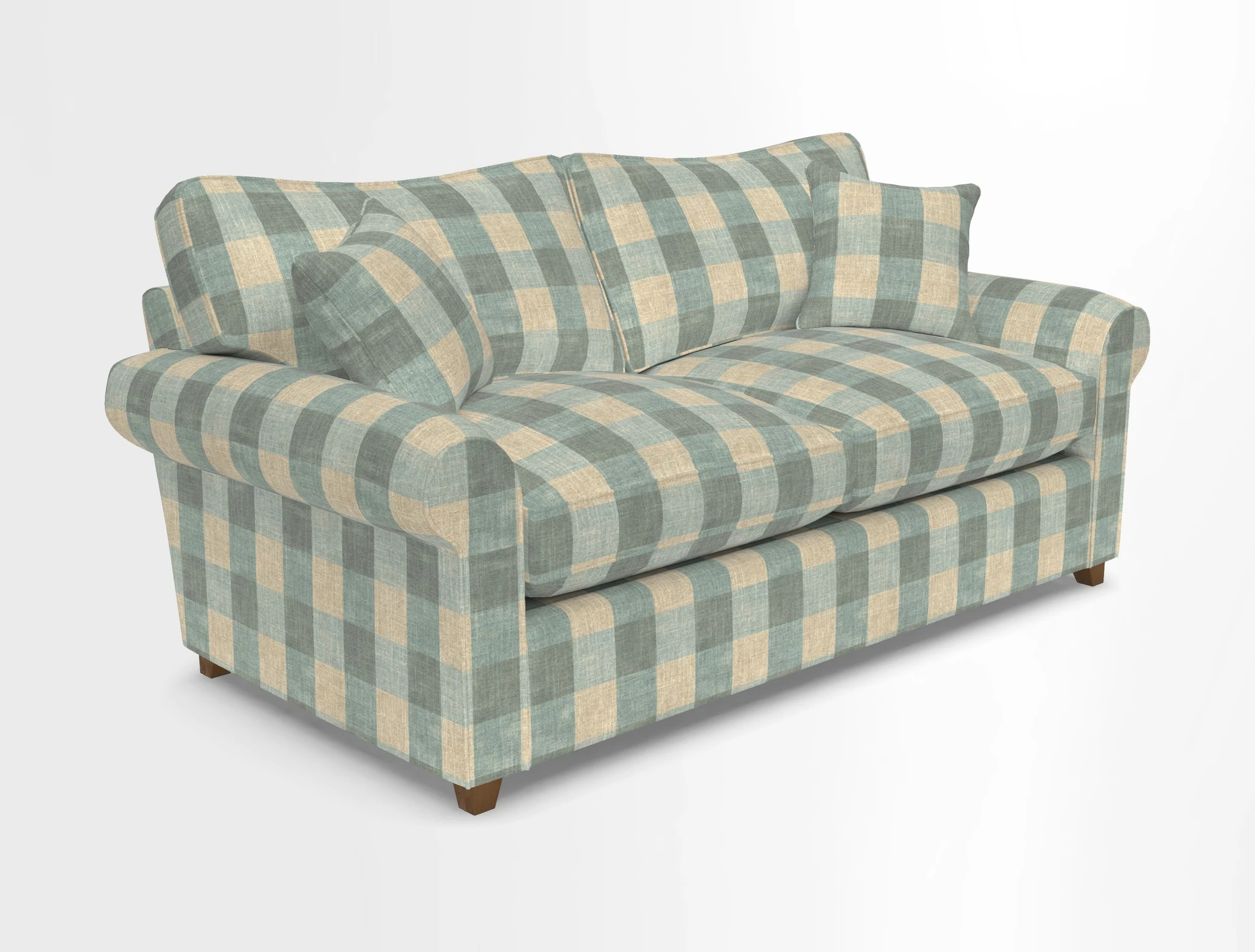 Waverley 3 Seater Sofa Bed in wo Tone Plain Biscuit
