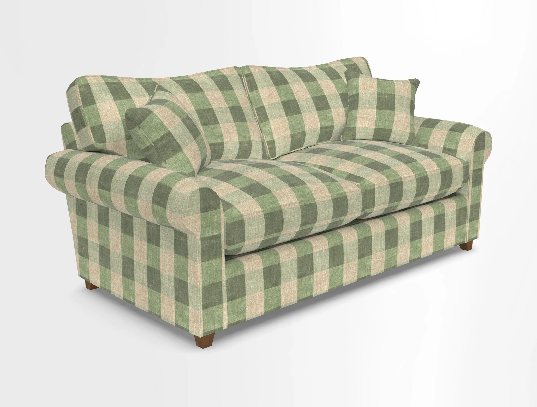 Waverley 3 Seater Sofa Bed in wo Tone Plain Biscuit