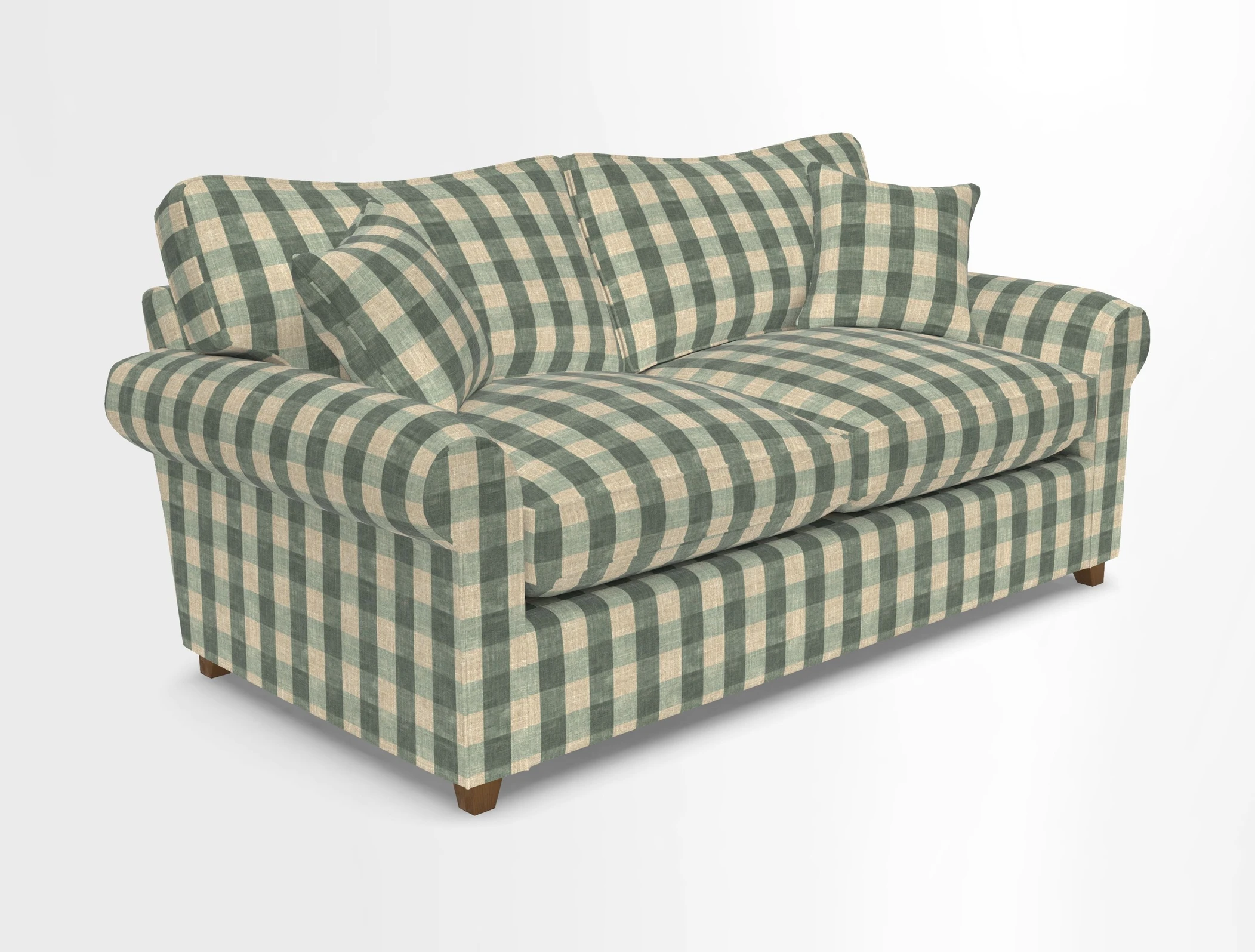 Waverley 3 Seater Sofa Bed in wo Tone Plain Biscuit
