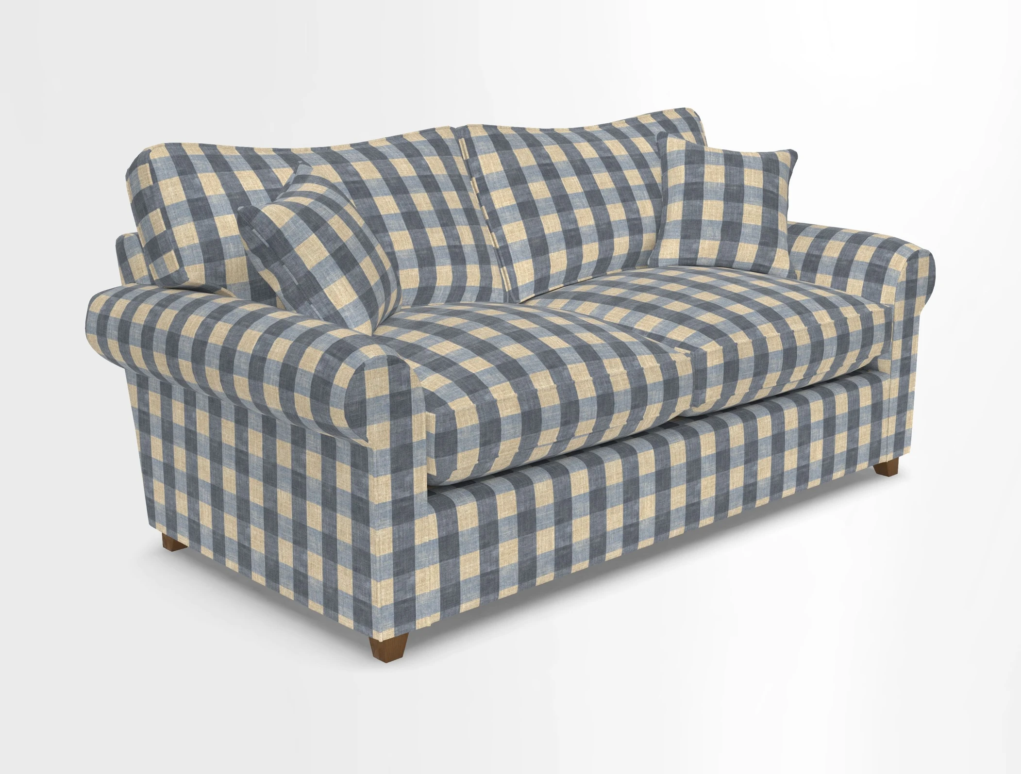 Waverley 3 Seater Sofa Bed in wo Tone Plain Biscuit