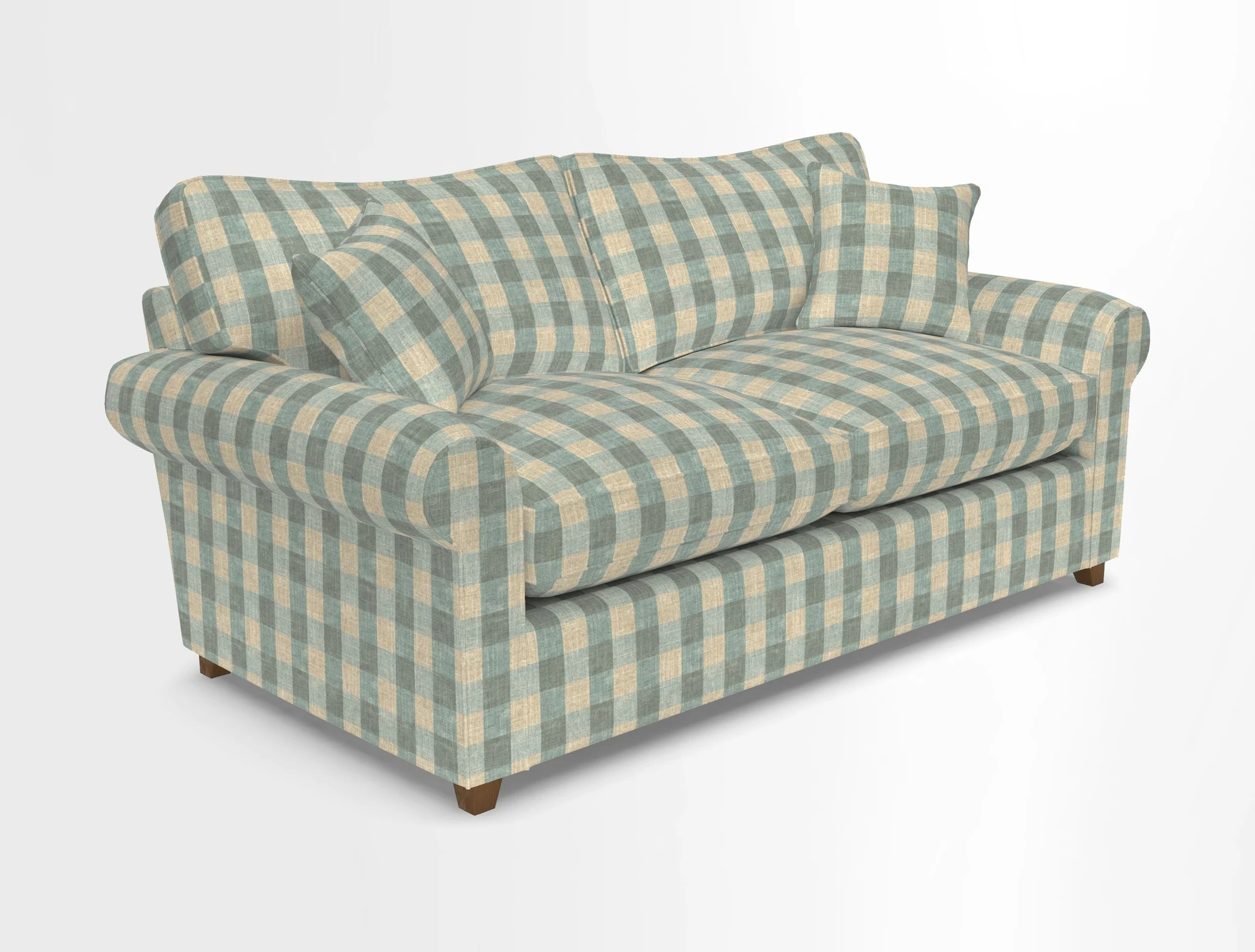 Waverley 3 Seater Sofa Bed in wo Tone Plain Biscuit