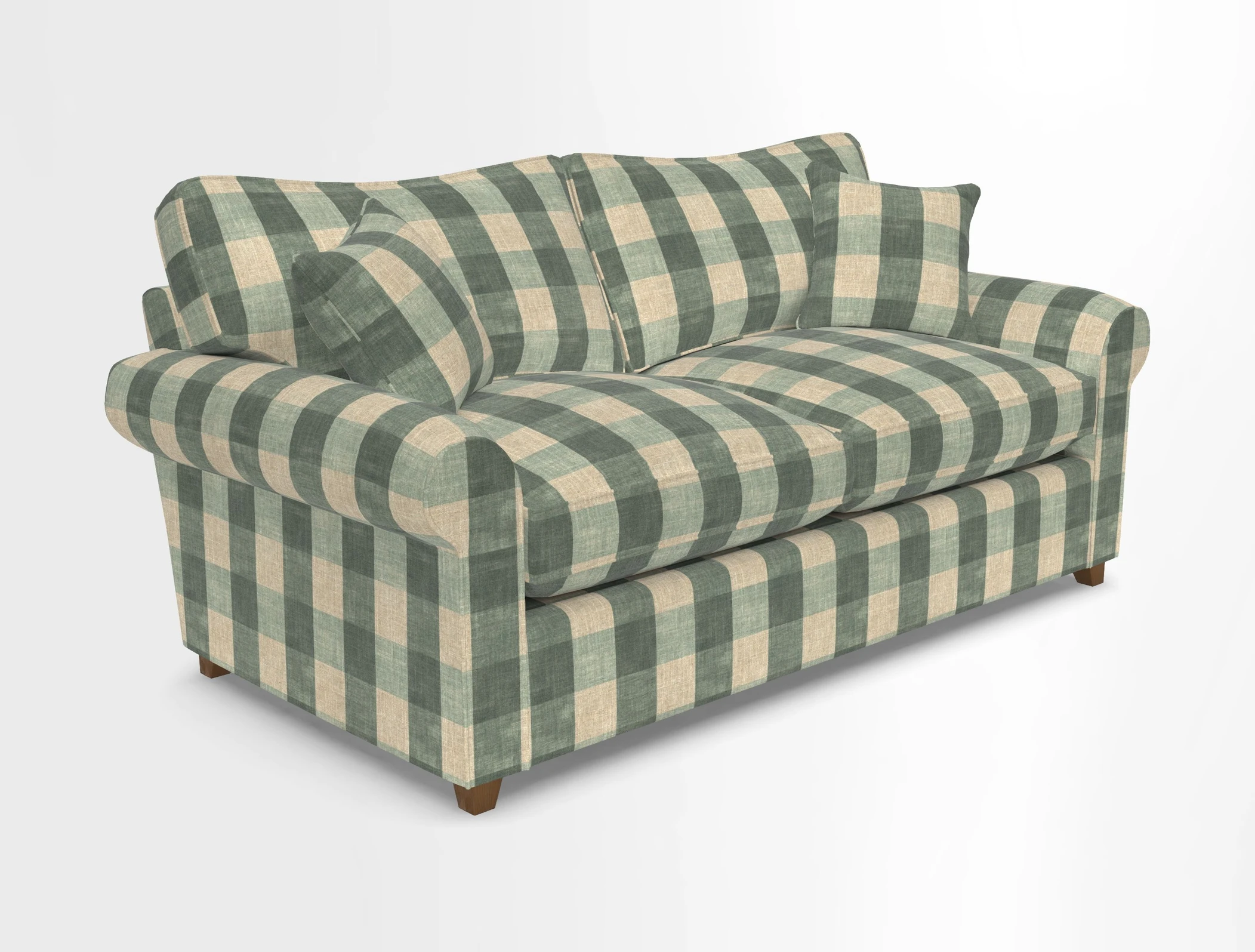 Waverley 3 Seater Sofa Bed in wo Tone Plain Biscuit
