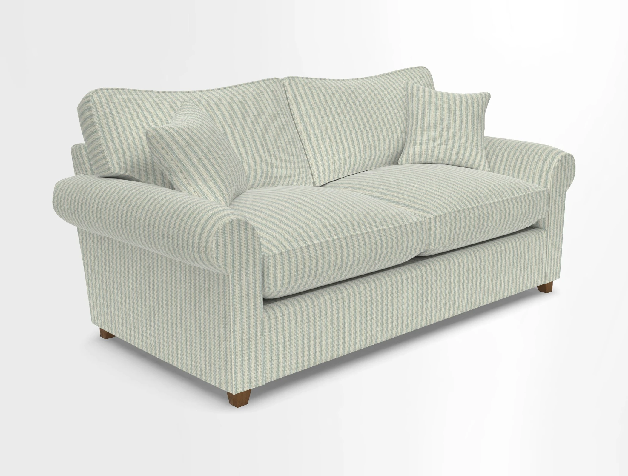 Waverley 3 Seater Sofa Bed in wo Tone Plain Biscuit