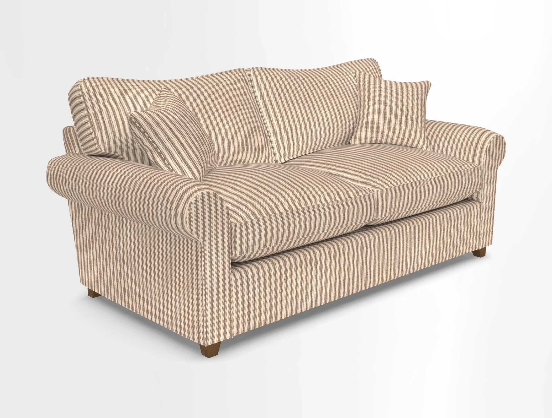 Waverley 3 Seater Sofa Bed in wo Tone Plain Biscuit