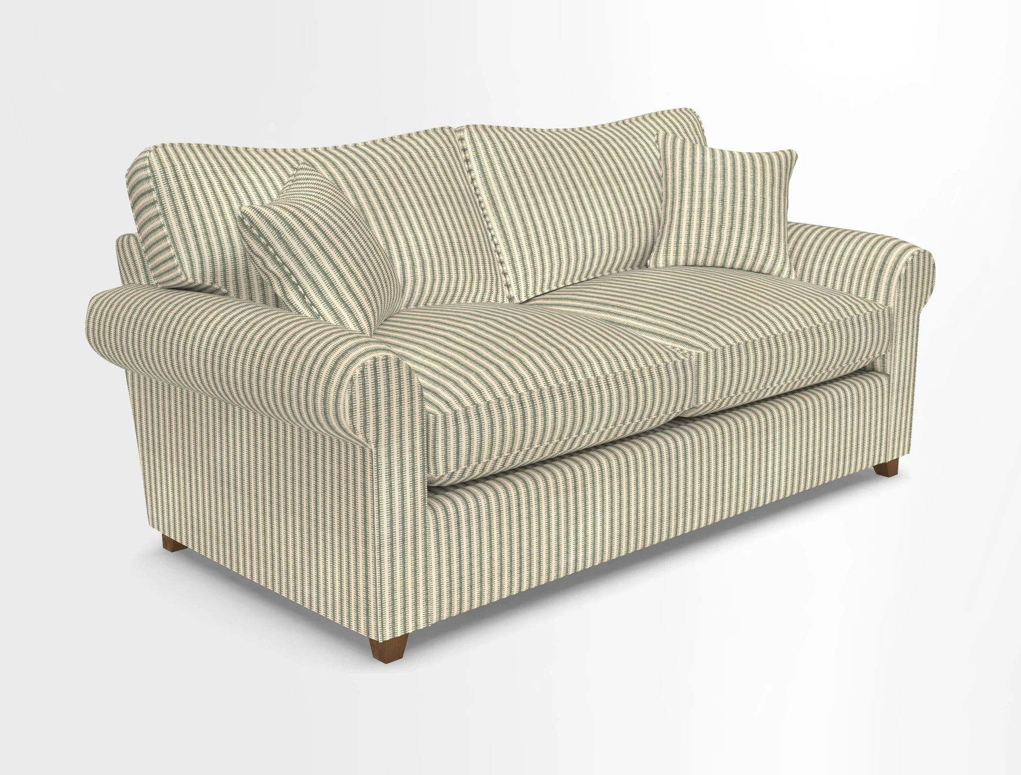 Waverley 3 Seater Sofa Bed in wo Tone Plain Biscuit