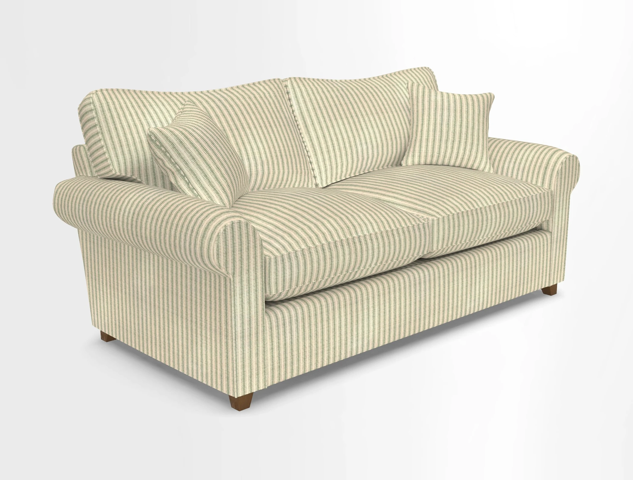 Waverley 3 Seater Sofa Bed in wo Tone Plain Biscuit
