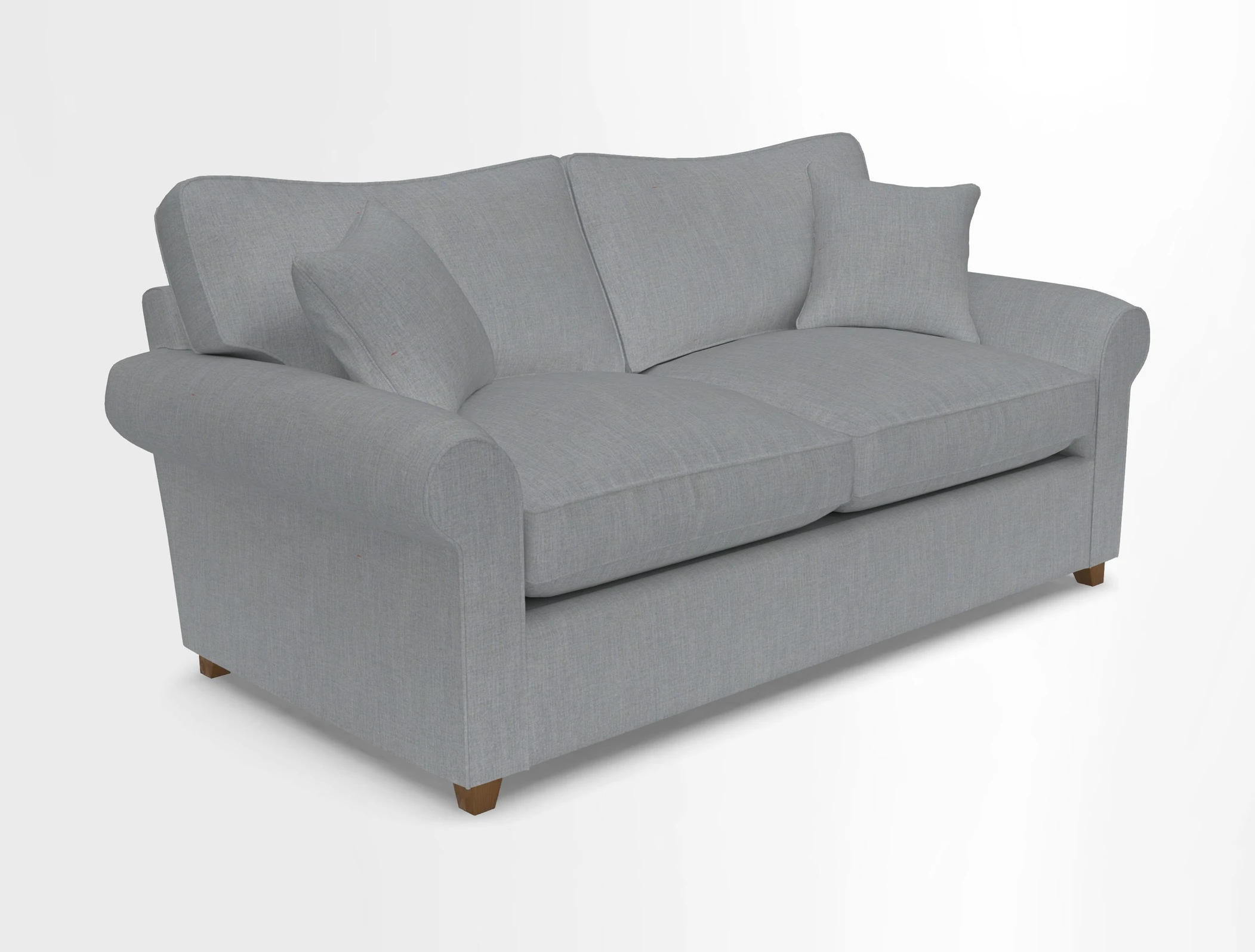 Waverley 3 Seater Sofa Bed in wo Tone Plain Biscuit