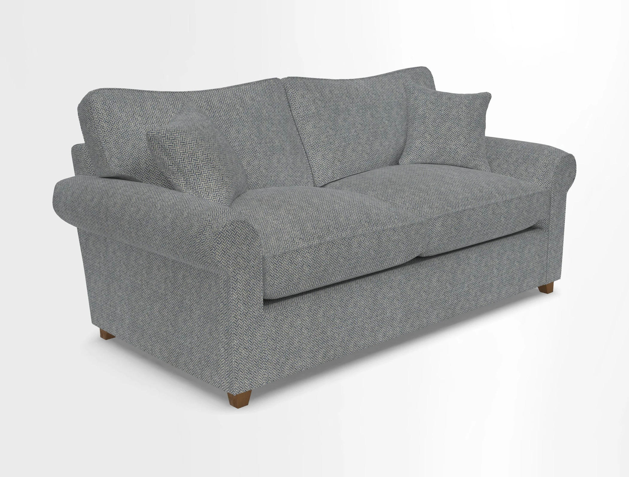 Waverley 3 Seater Sofa Bed in wo Tone Plain Biscuit
