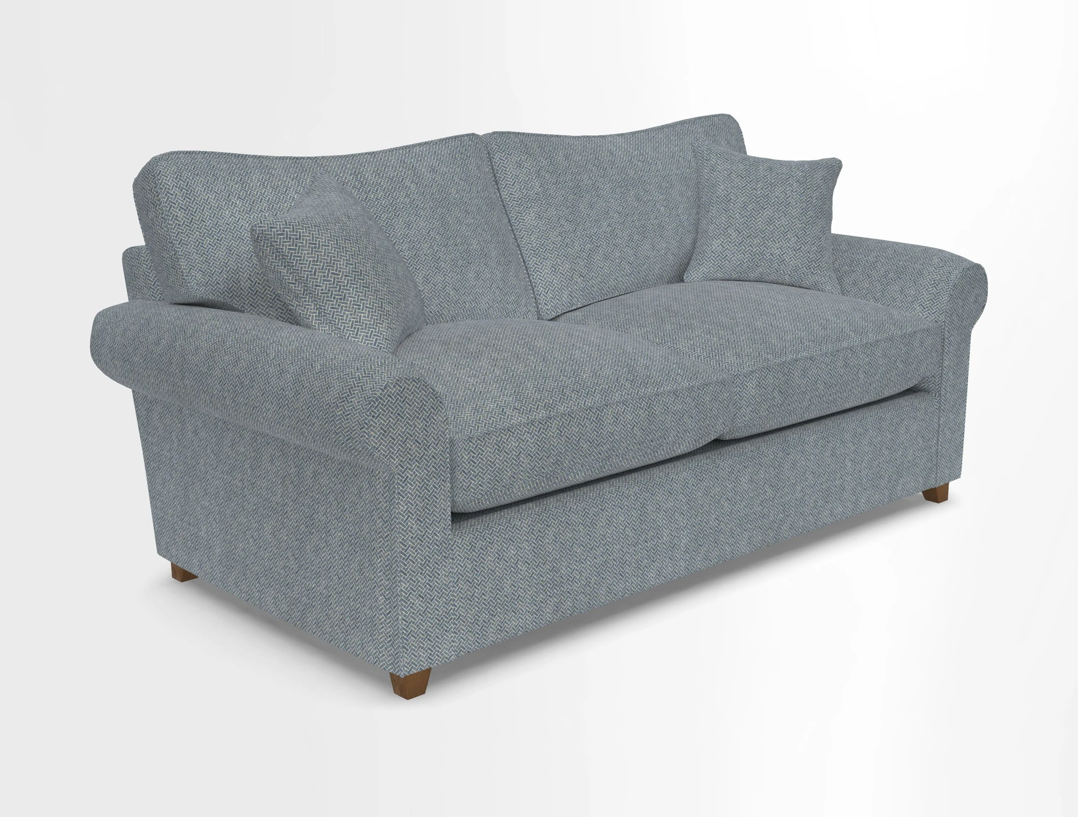 Waverley 3 Seater Sofa Bed in wo Tone Plain Biscuit