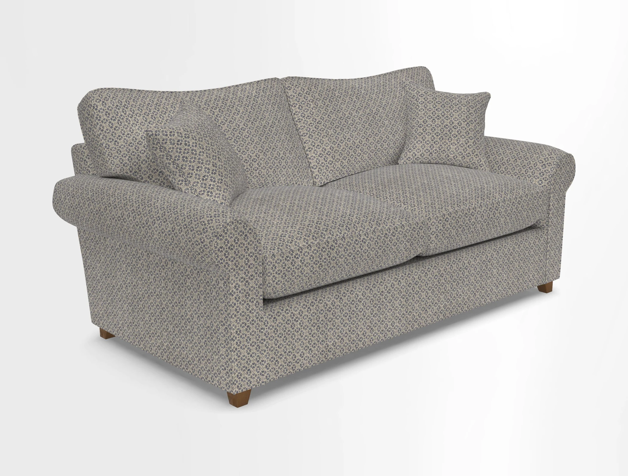 Waverley 3 Seater Sofa Bed in wo Tone Plain Biscuit