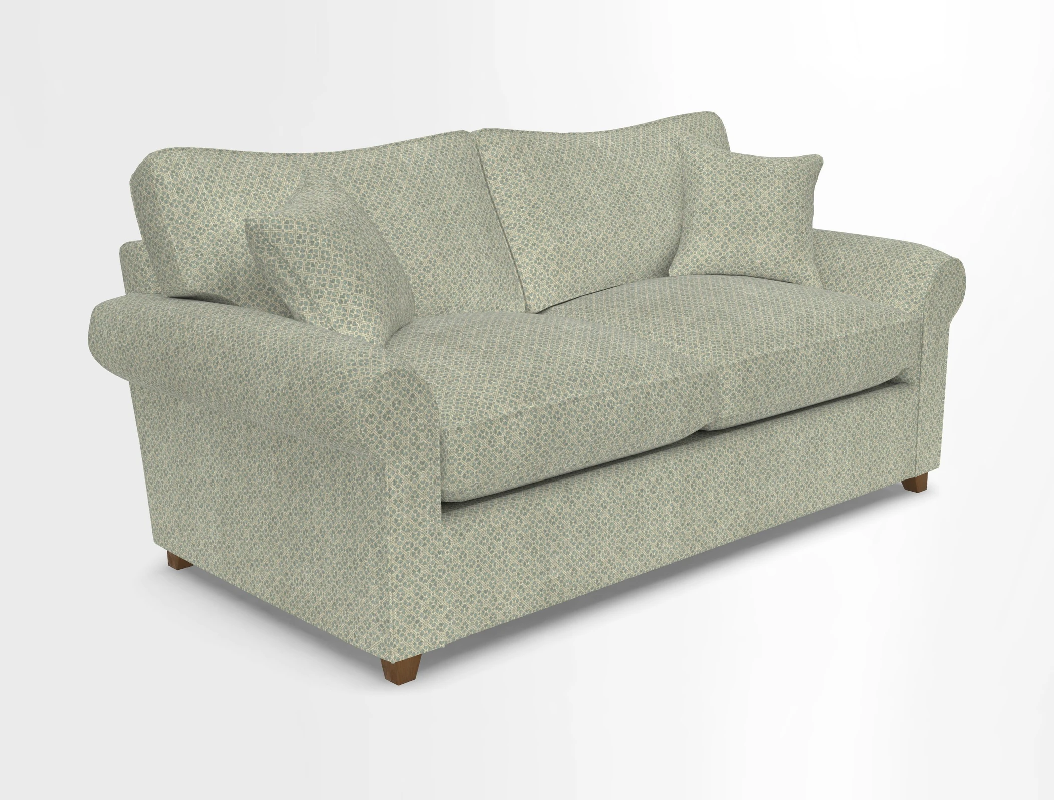 Waverley 3 Seater Sofa Bed in wo Tone Plain Biscuit