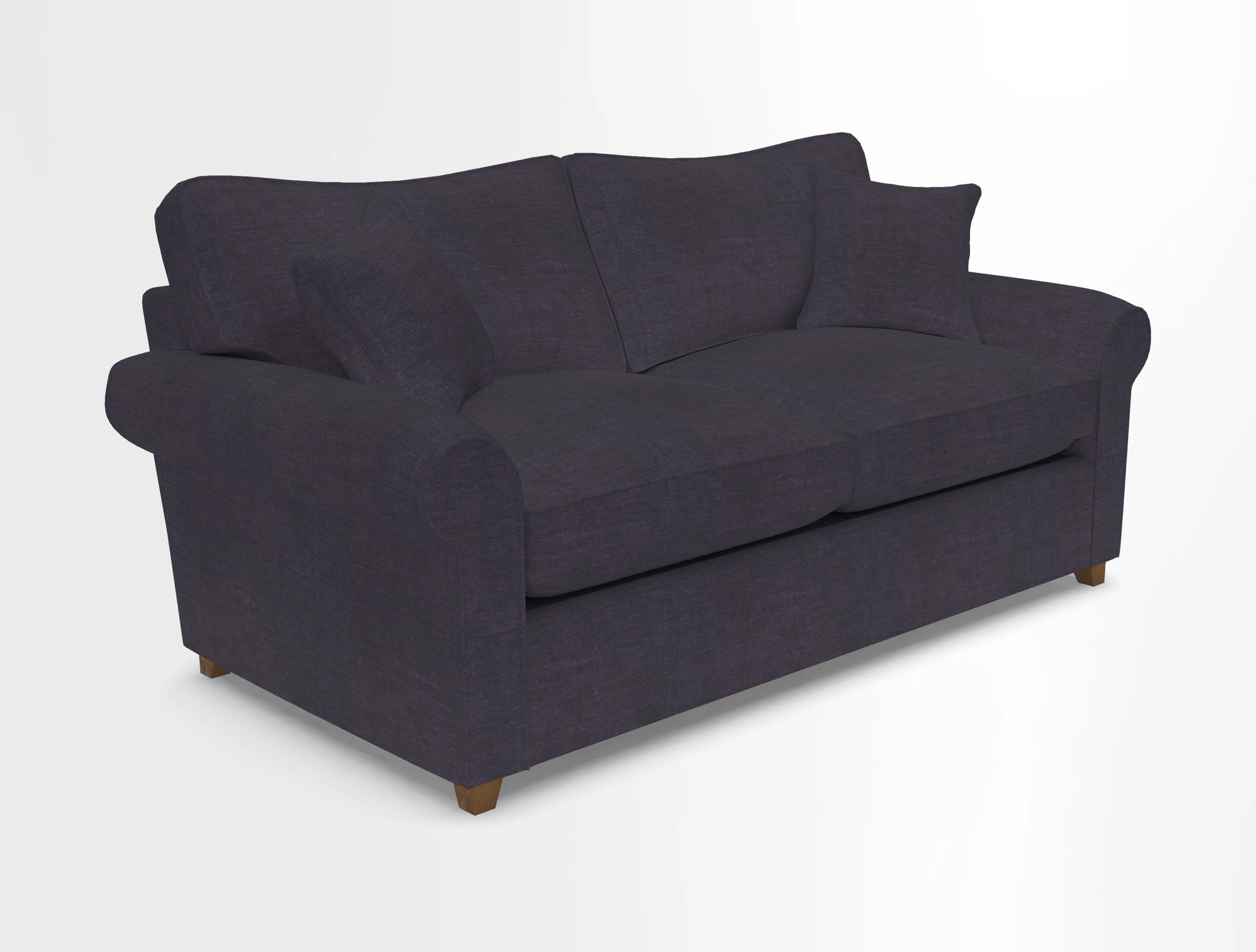 Waverley 3 Seater Sofa Bed in wo Tone Plain Biscuit