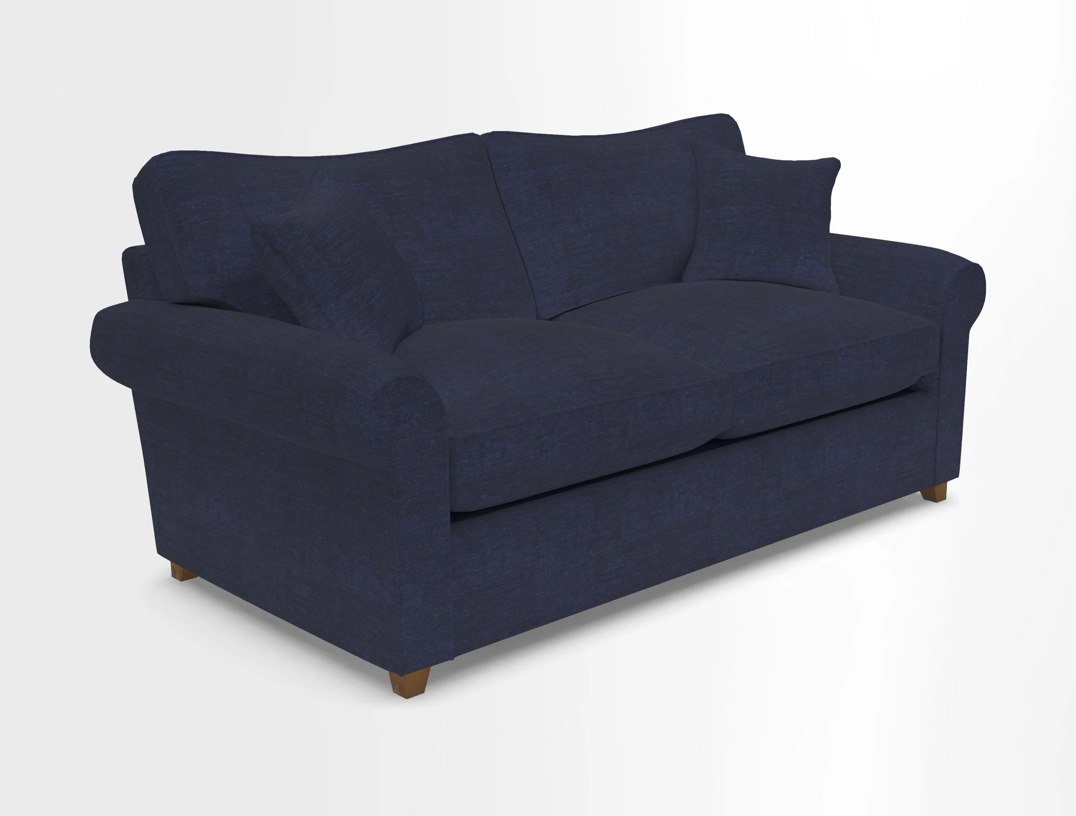 Waverley 3 Seater Sofa Bed in wo Tone Plain Biscuit
