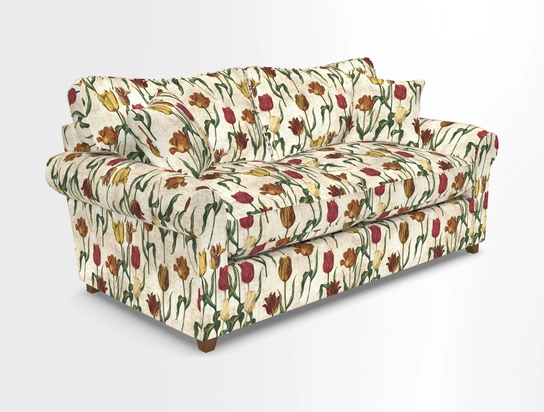 Waverley 3 Seater Sofa Bed in wo Tone Plain Biscuit