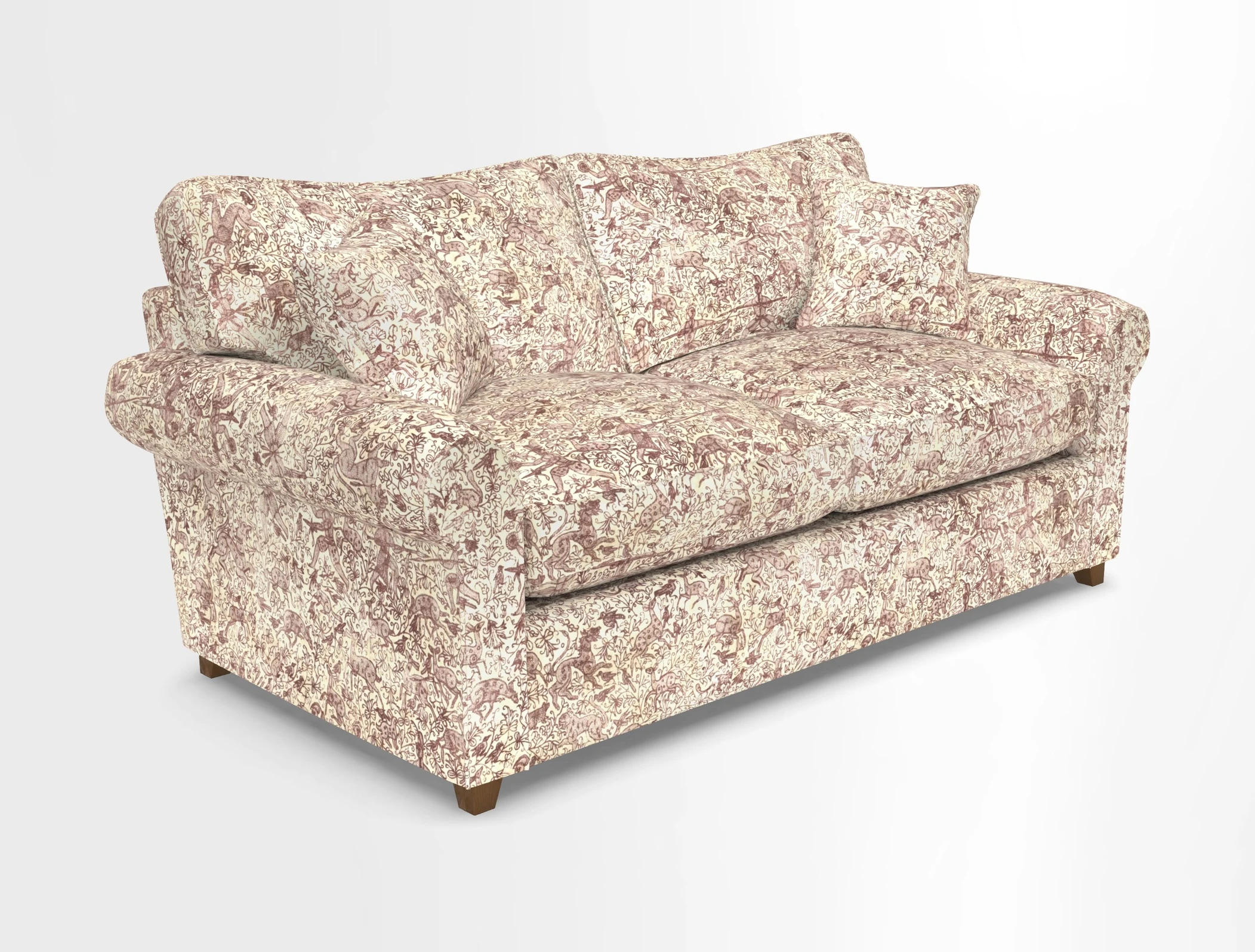 Waverley 3 Seater Sofa Bed in wo Tone Plain Biscuit