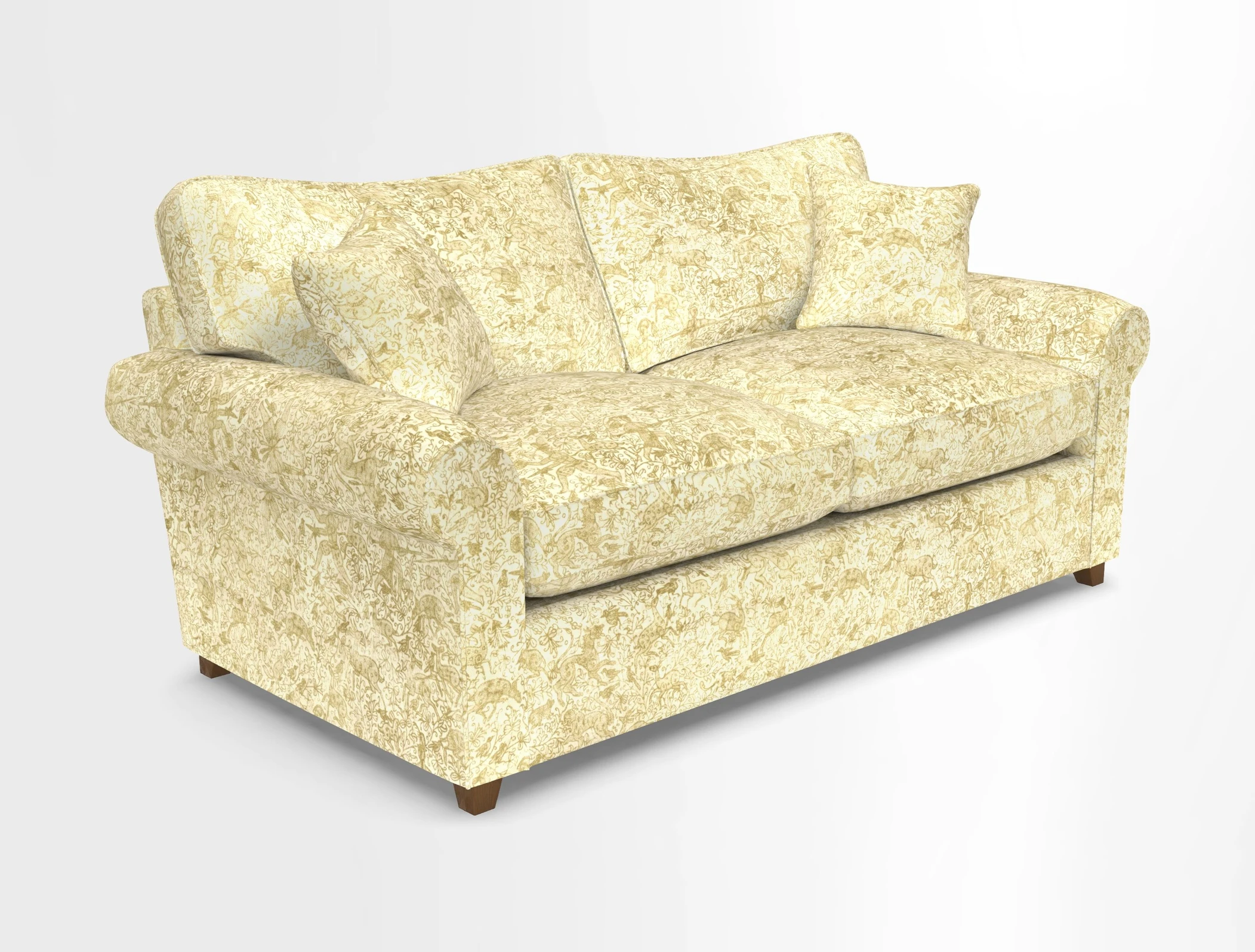 Waverley 3 Seater Sofa Bed in wo Tone Plain Biscuit