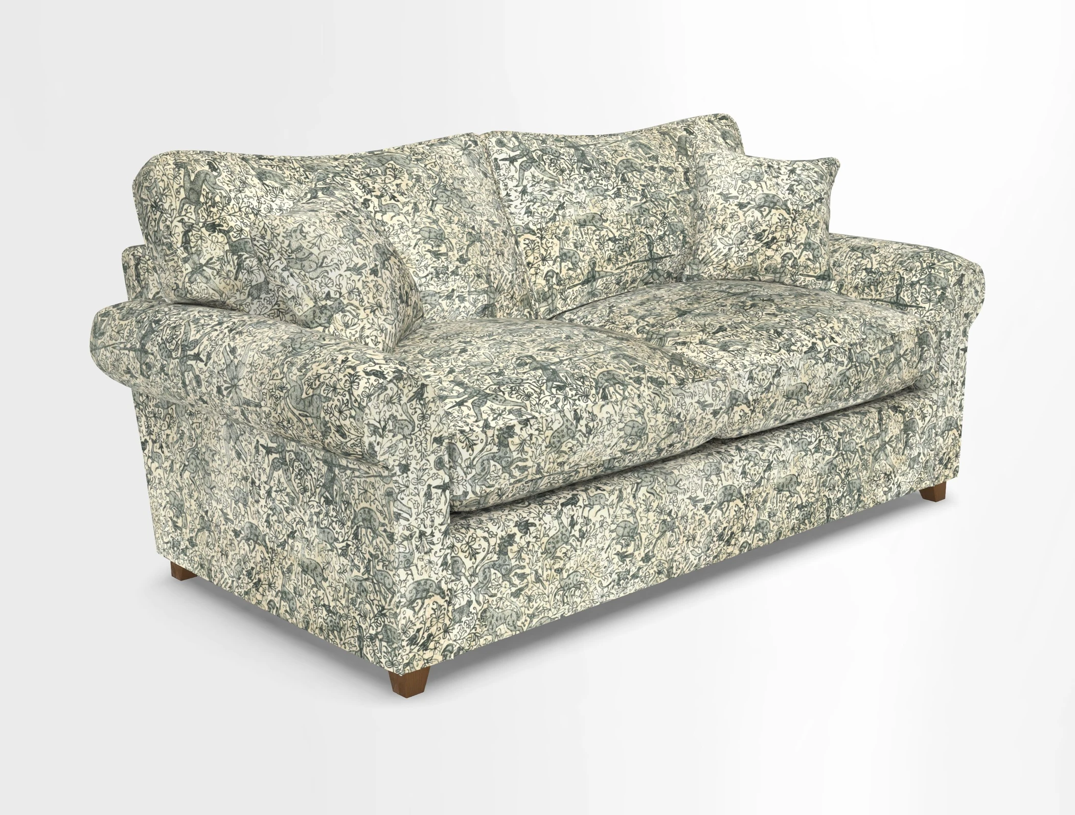 Waverley 3 Seater Sofa Bed in wo Tone Plain Biscuit