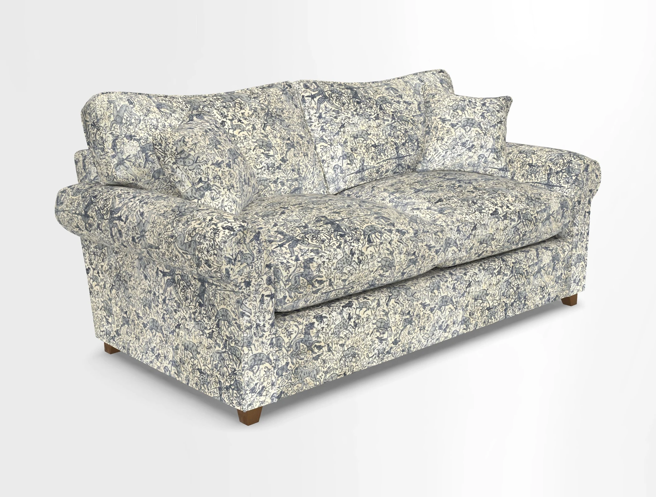 Waverley 3 Seater Sofa Bed in wo Tone Plain Biscuit