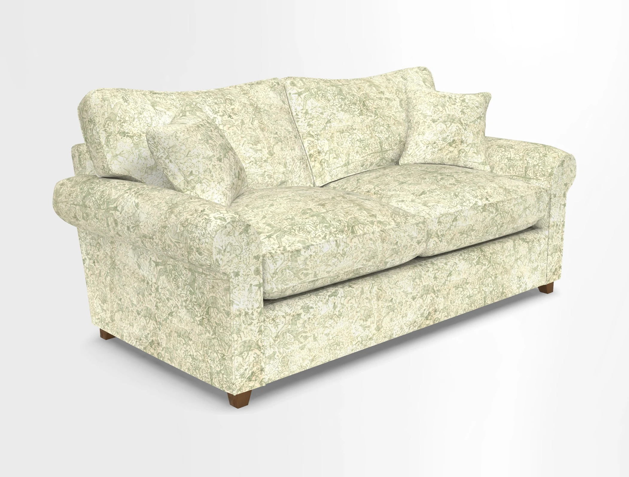 Waverley 3 Seater Sofa Bed in wo Tone Plain Biscuit