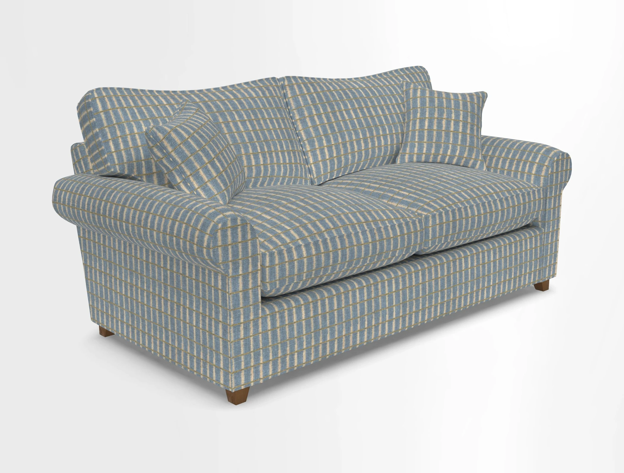 Waverley 3 Seater Sofa Bed in wo Tone Plain Biscuit