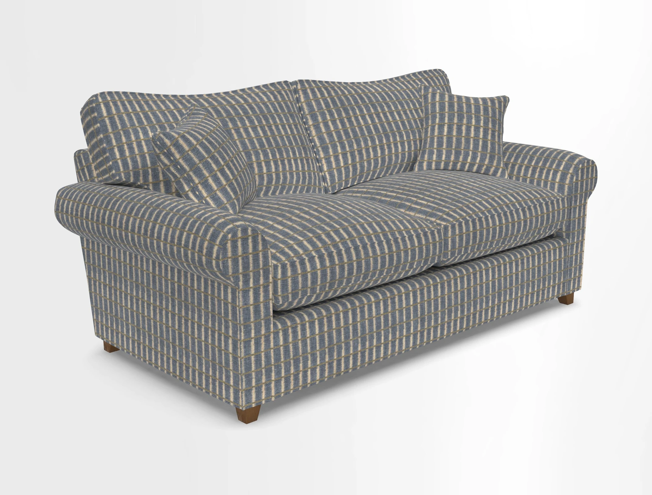 Waverley 3 Seater Sofa Bed in wo Tone Plain Biscuit