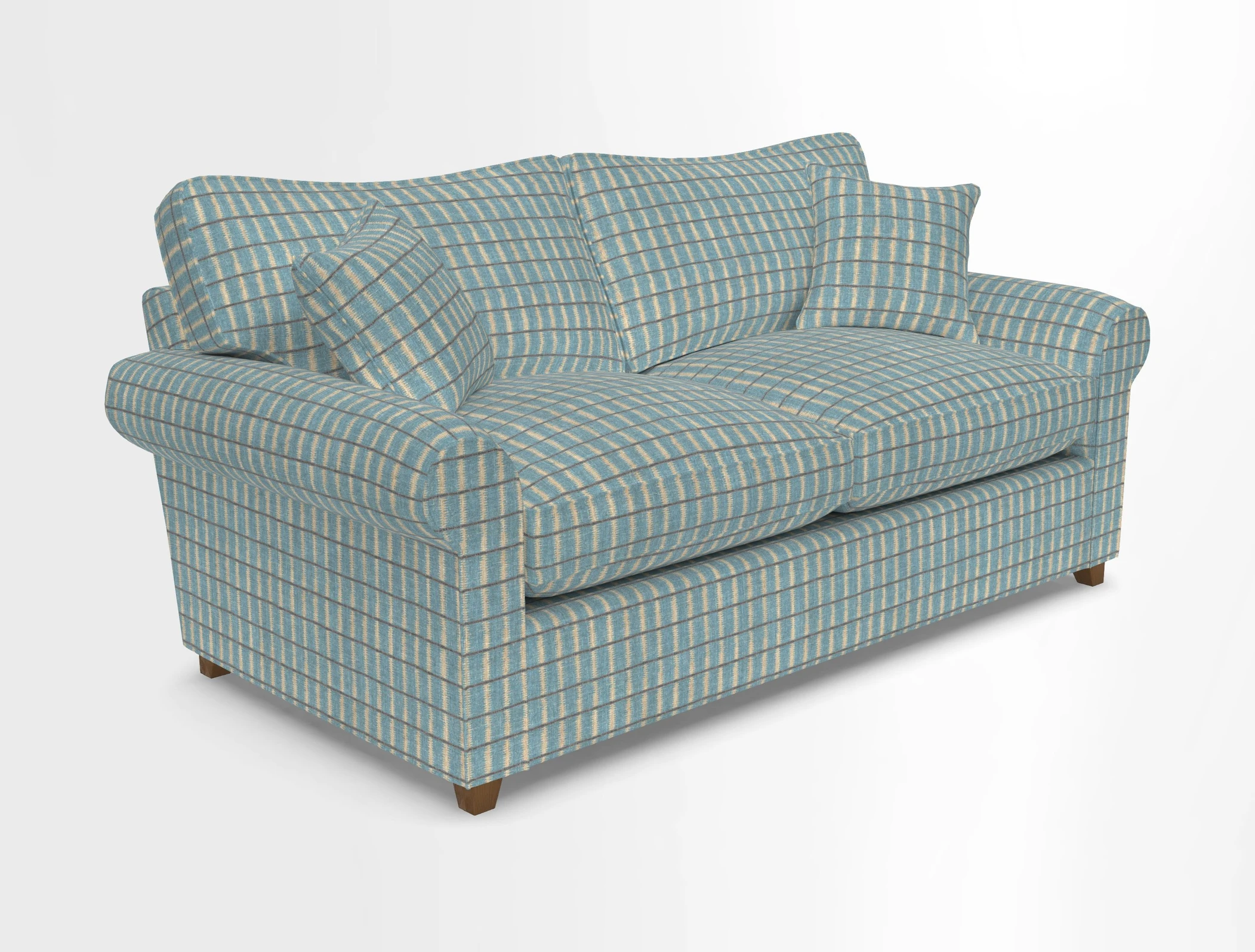 Waverley 3 Seater Sofa Bed in wo Tone Plain Biscuit