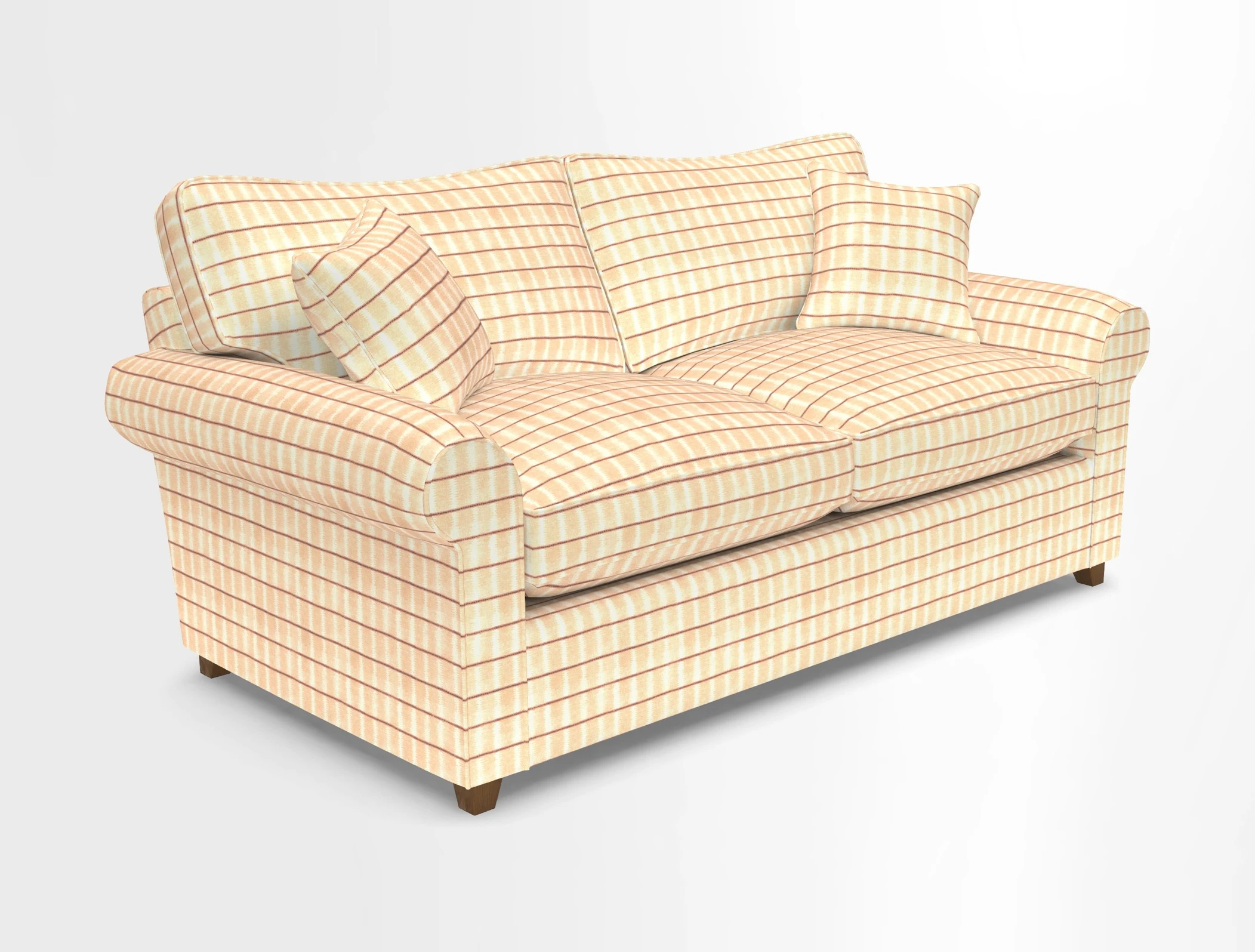 Waverley 3 Seater Sofa Bed in wo Tone Plain Biscuit