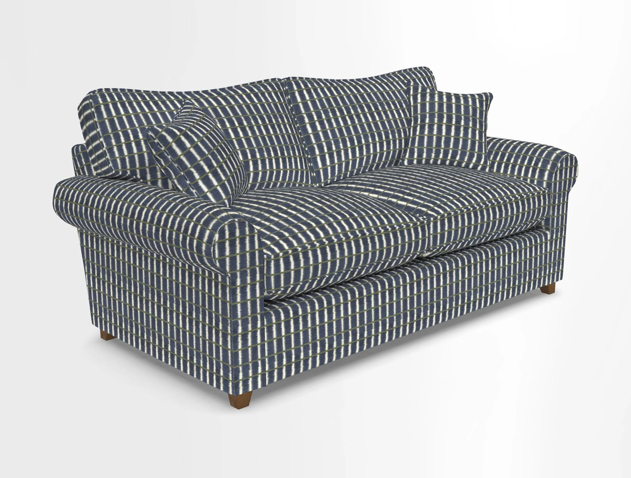 Waverley 3 Seater Sofa Bed in wo Tone Plain Biscuit