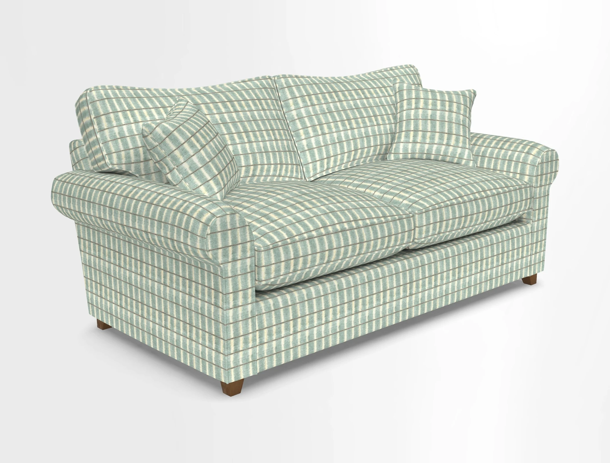 Waverley 3 Seater Sofa Bed in wo Tone Plain Biscuit