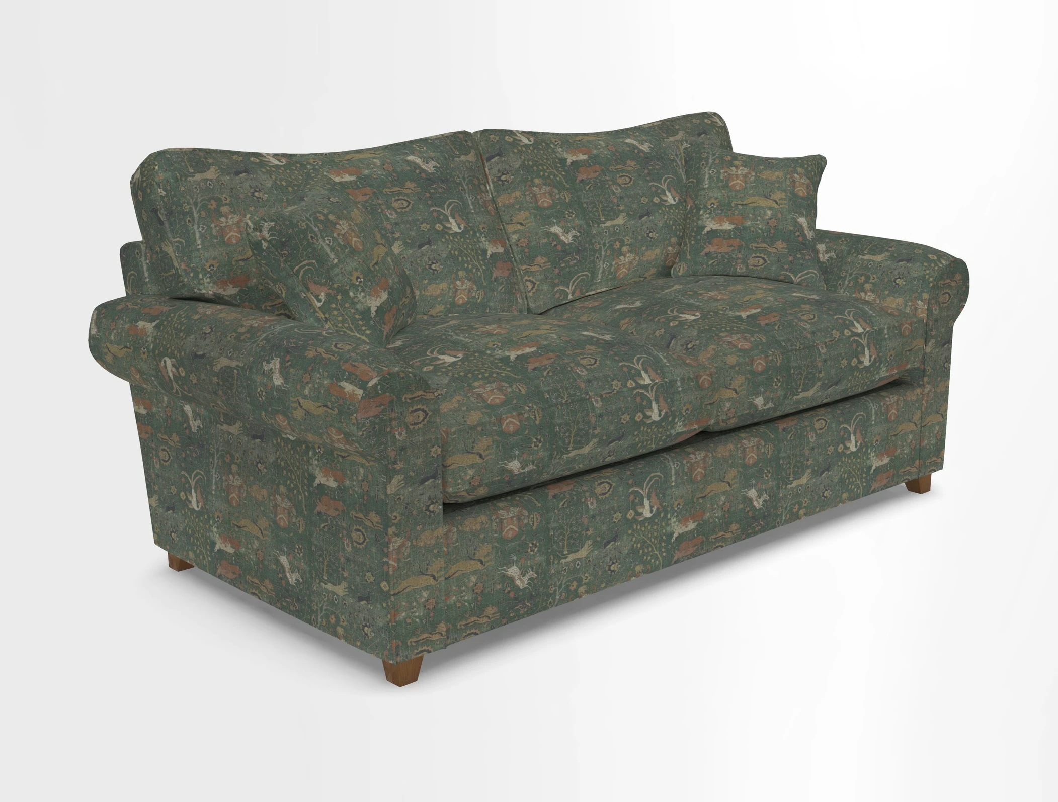 Waverley 3 Seater Sofa Bed in wo Tone Plain Biscuit