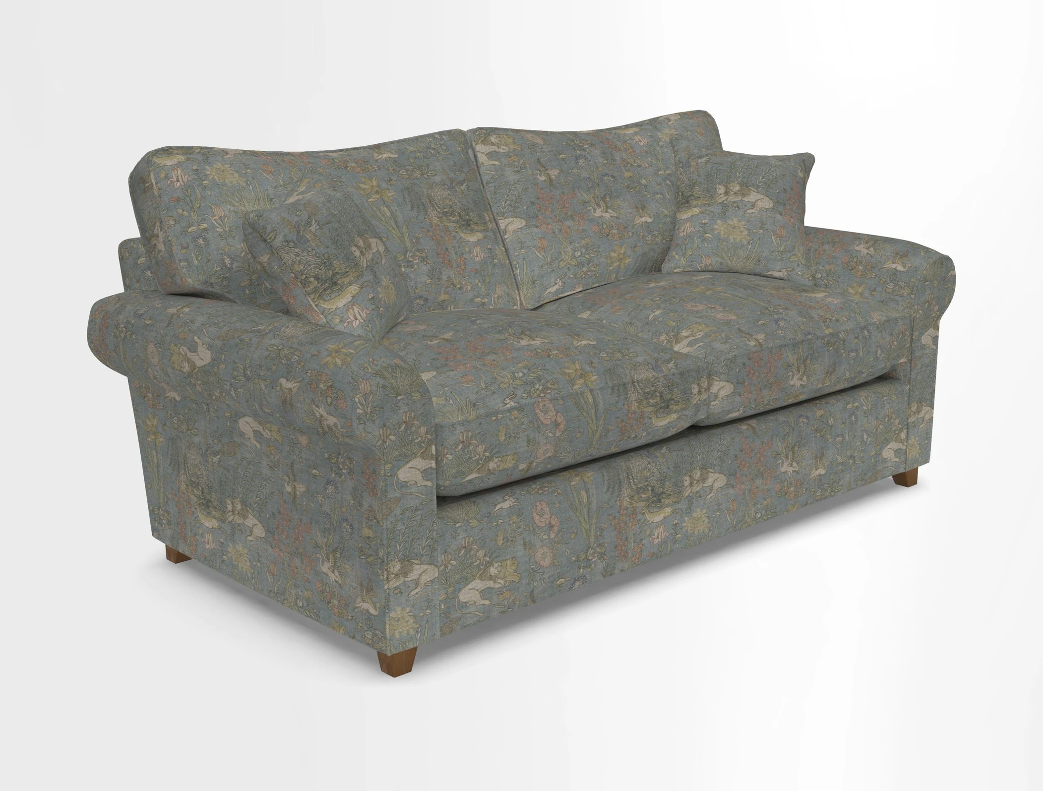 Waverley 3 Seater Sofa Bed in wo Tone Plain Biscuit
