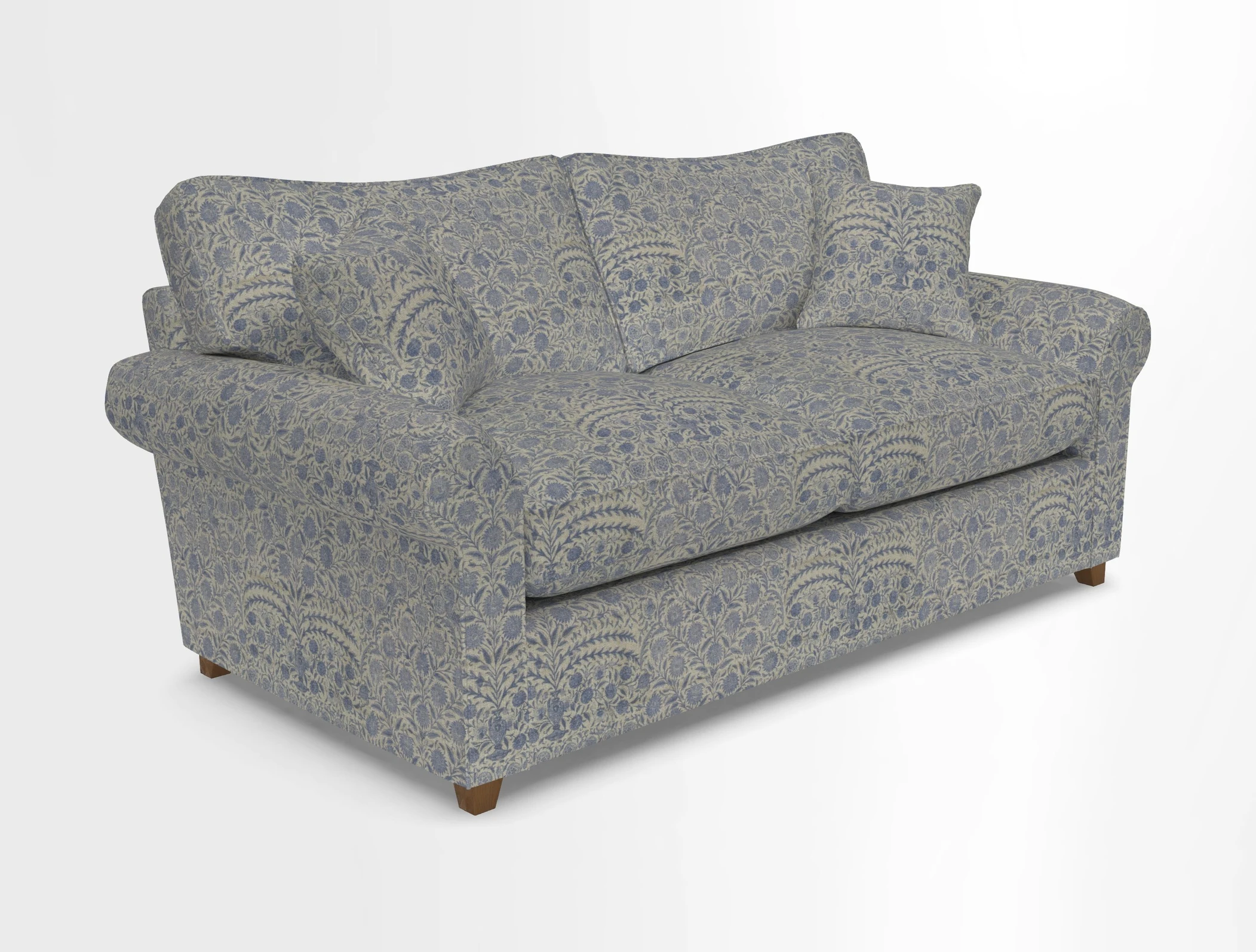 Waverley 3 Seater Sofa Bed in wo Tone Plain Biscuit