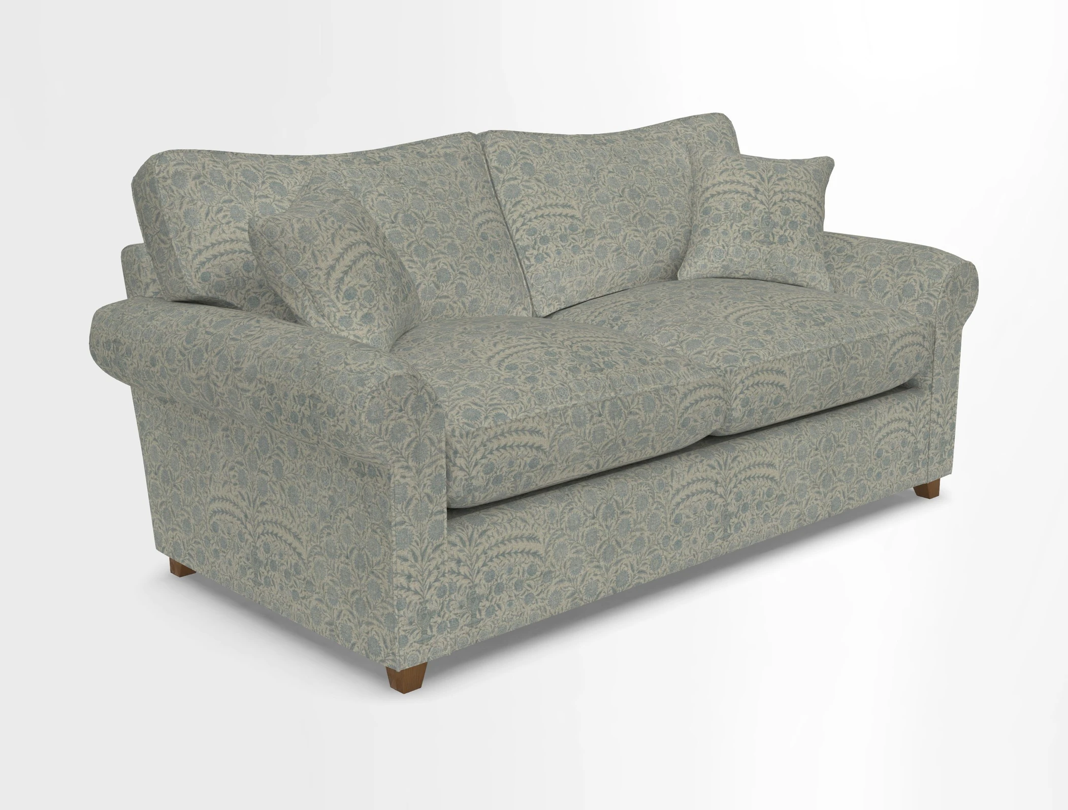Waverley 3 Seater Sofa Bed in wo Tone Plain Biscuit