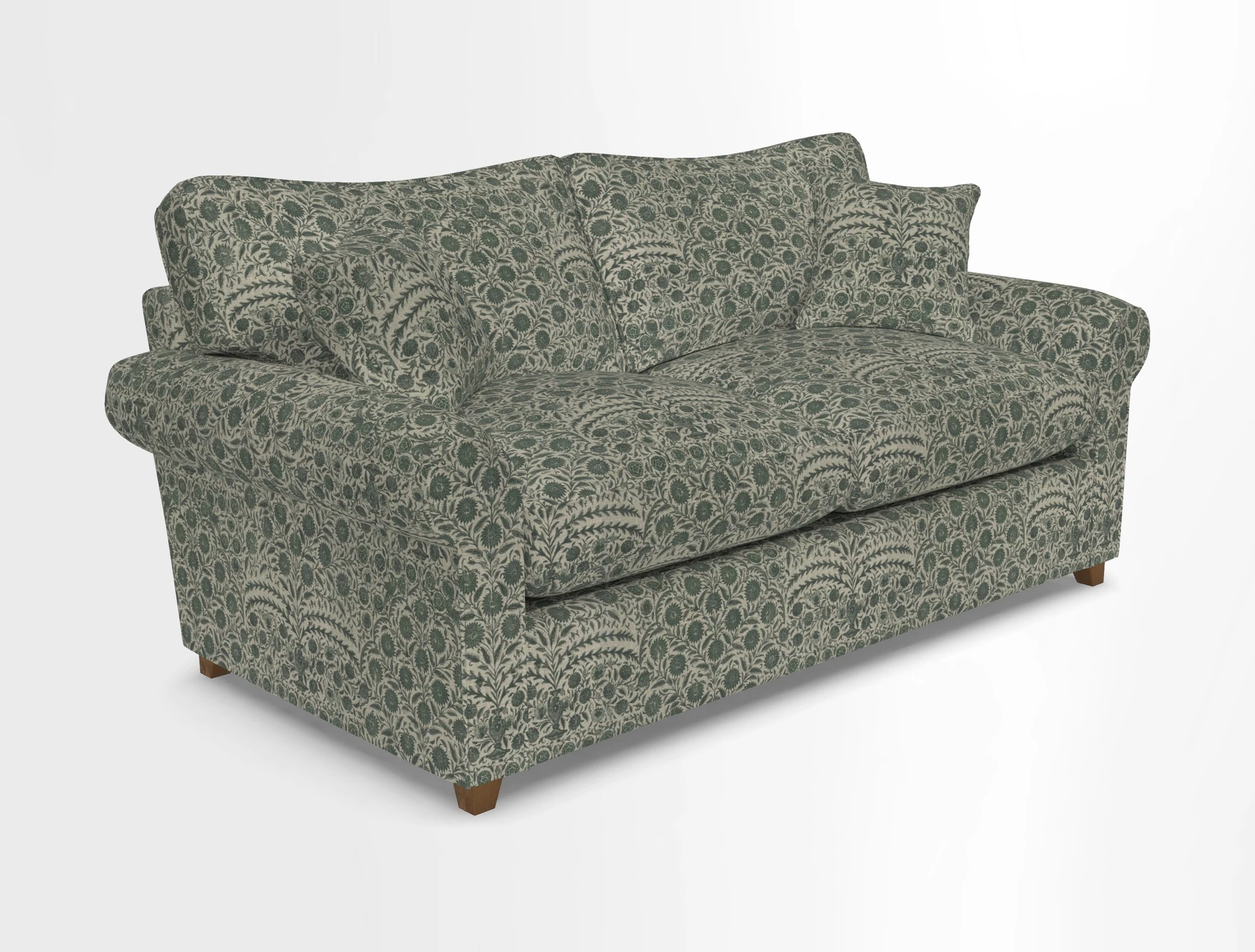 Waverley 3 Seater Sofa Bed in wo Tone Plain Biscuit