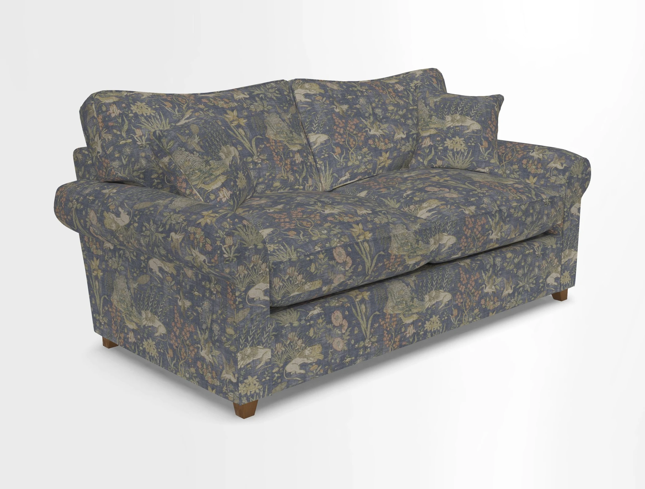 Waverley 3 Seater Sofa Bed in wo Tone Plain Biscuit