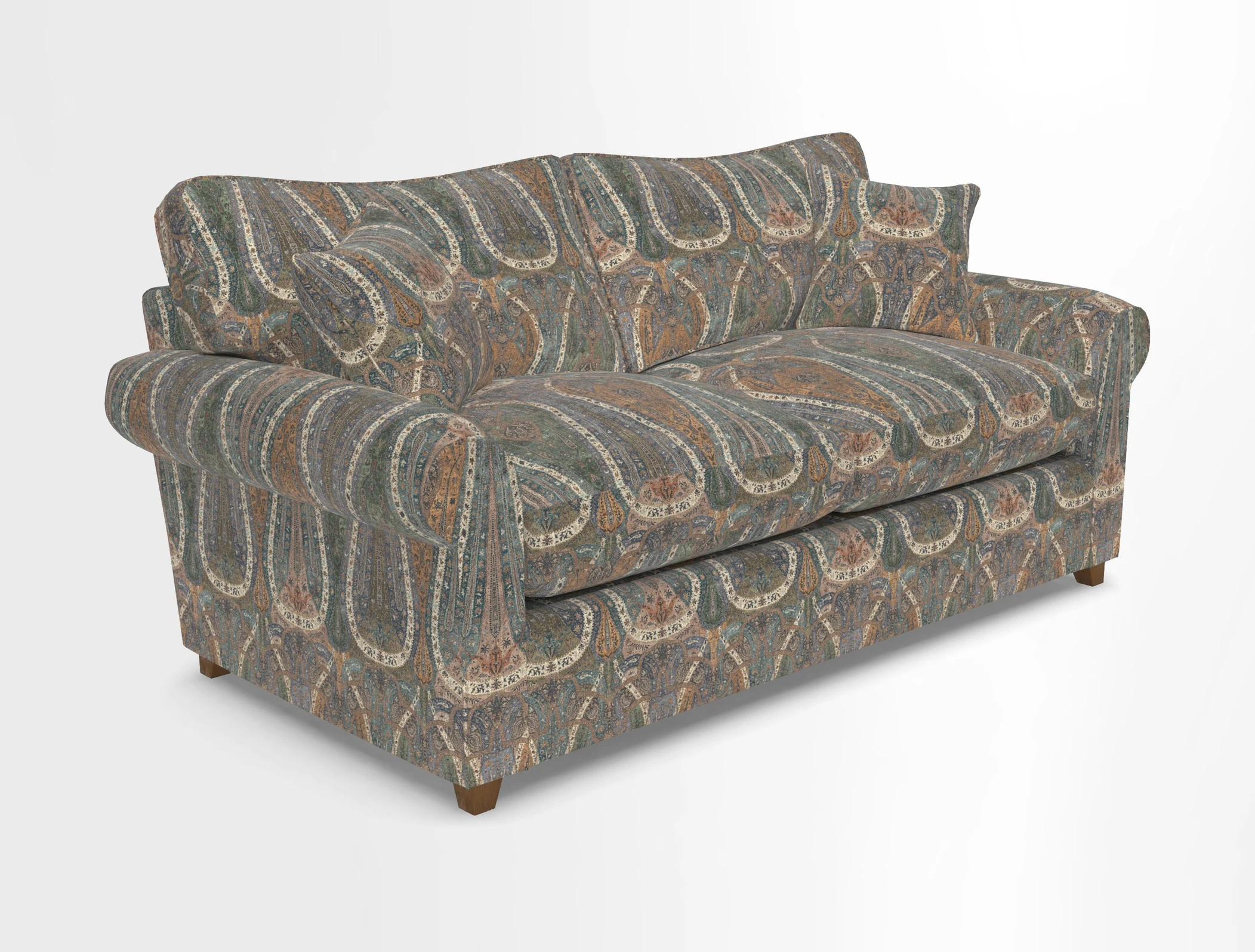 Waverley 3 Seater Sofa Bed in wo Tone Plain Biscuit