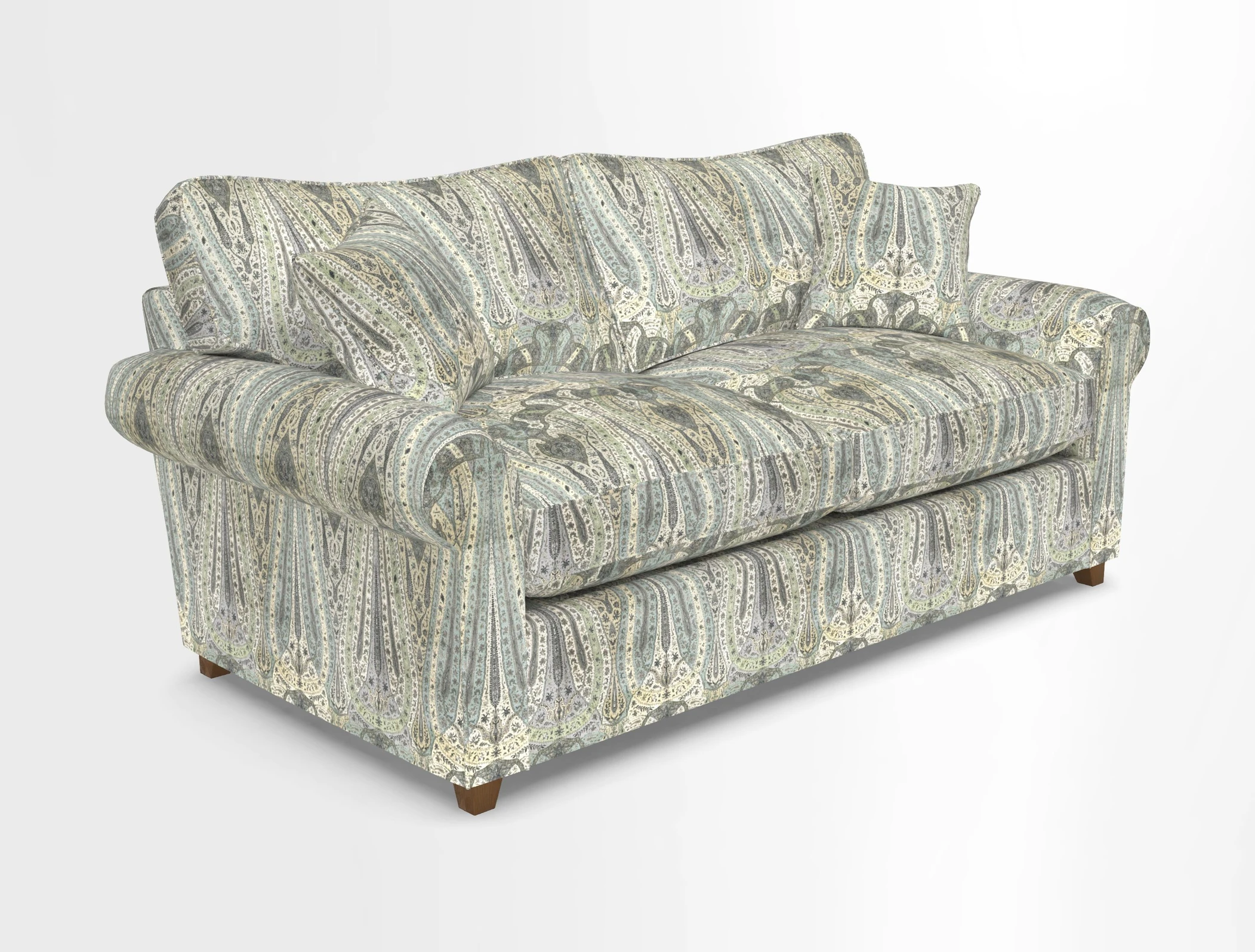 Waverley 3 Seater Sofa Bed in wo Tone Plain Biscuit