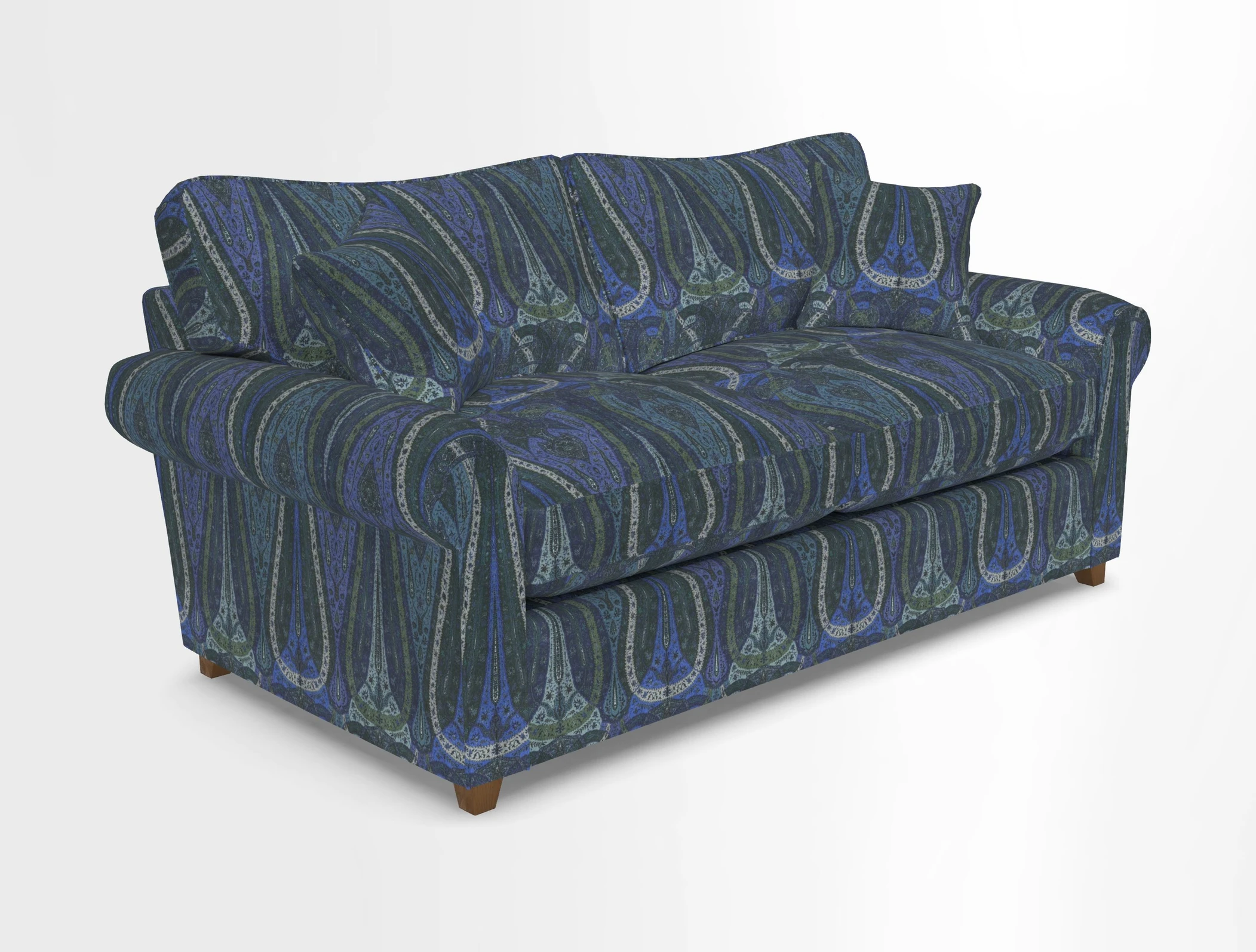 Waverley 3 Seater Sofa Bed in wo Tone Plain Biscuit