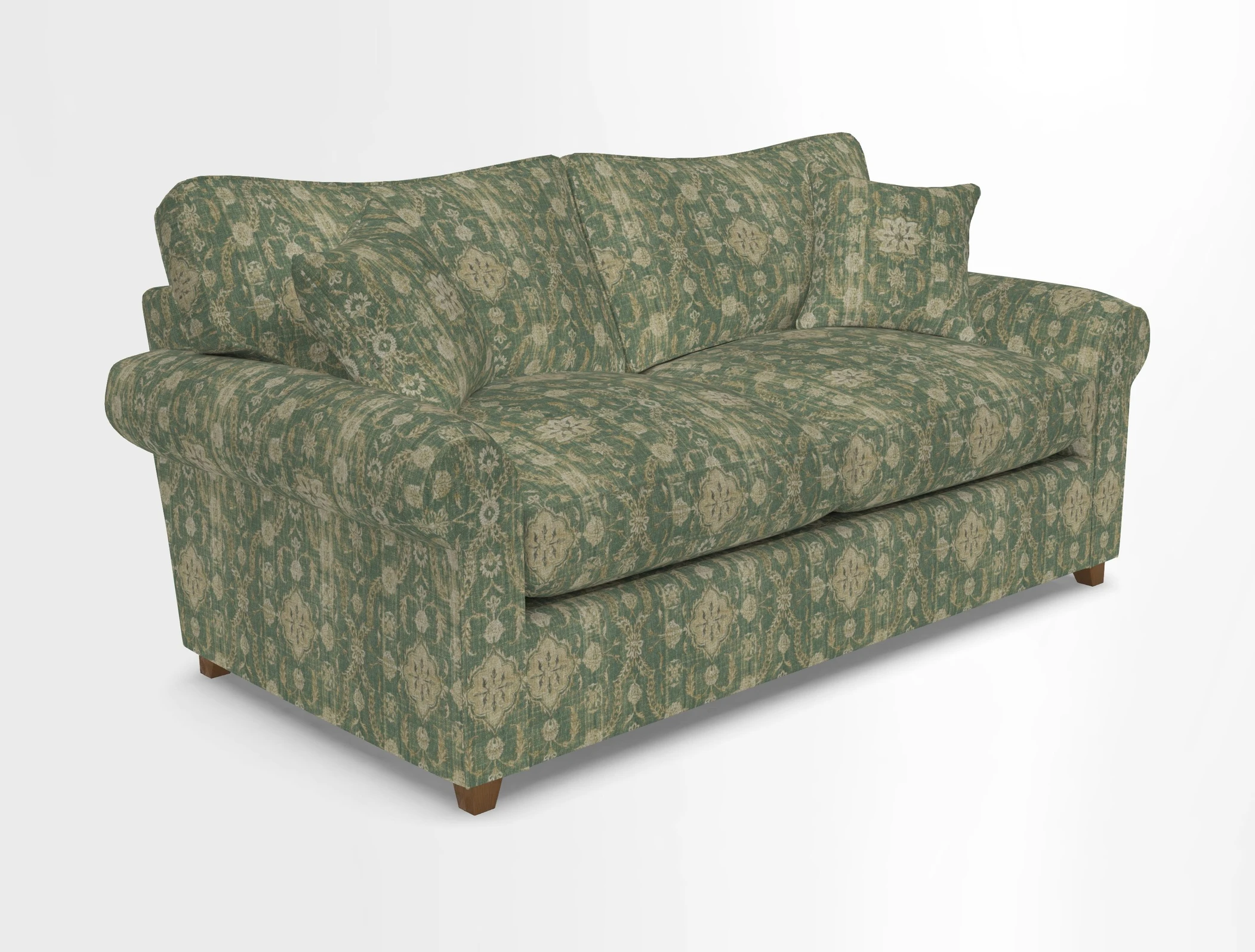 Waverley 3 Seater Sofa Bed in wo Tone Plain Biscuit