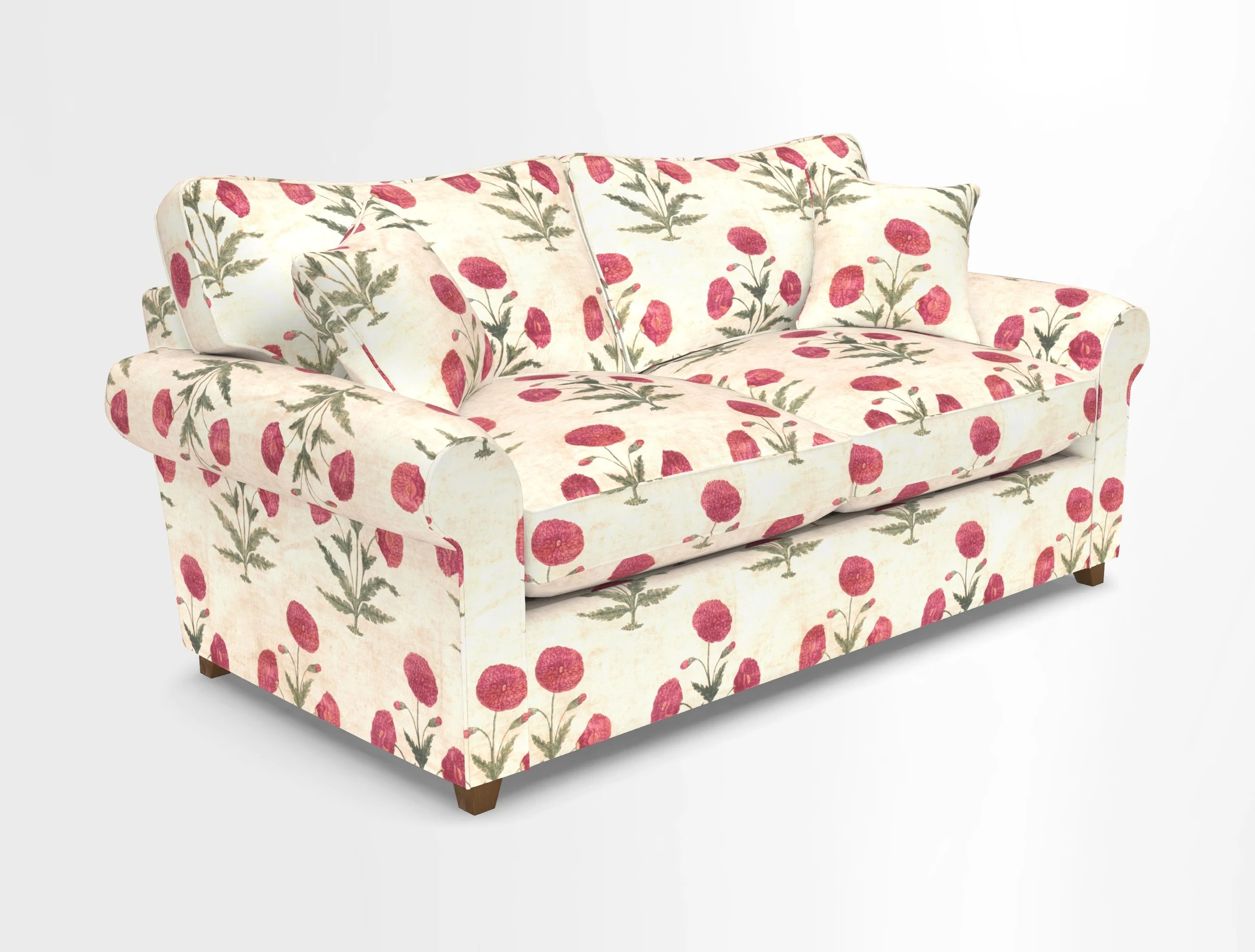 Waverley 3 Seater Sofa Bed in wo Tone Plain Biscuit